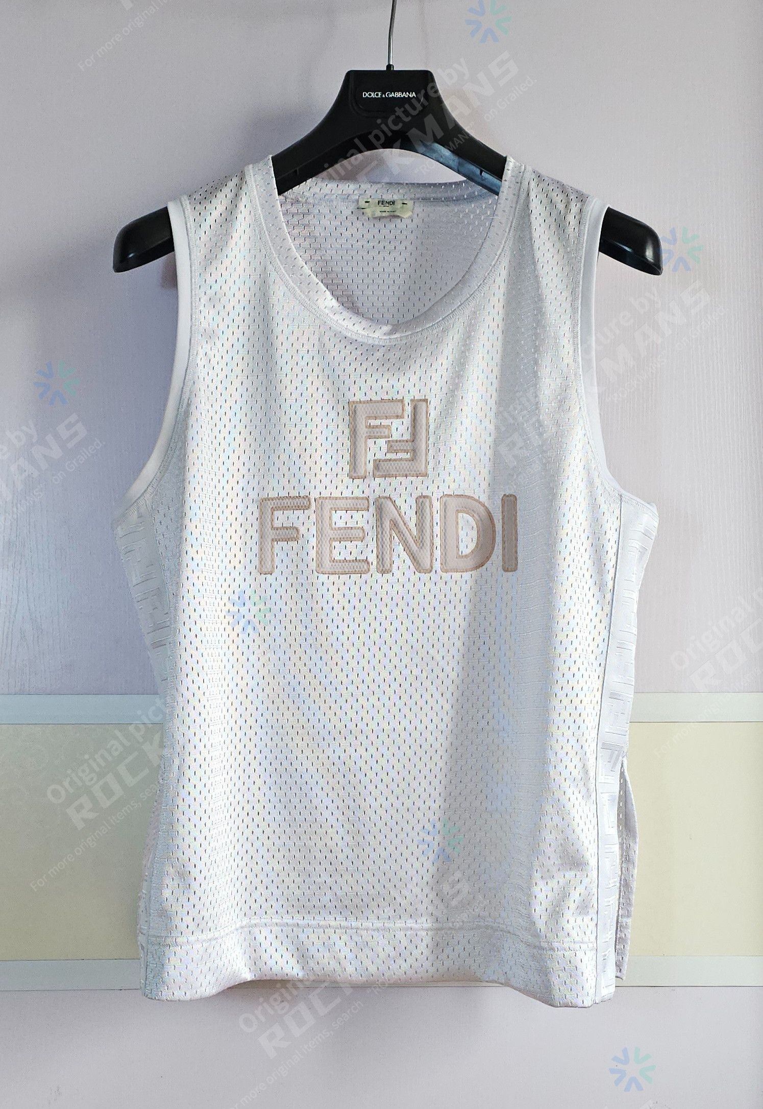 Fendi Fendi Unisex Openwork Tank Vest Size 40 Size L / US 10 / IT 46 - 1 Thumbnail