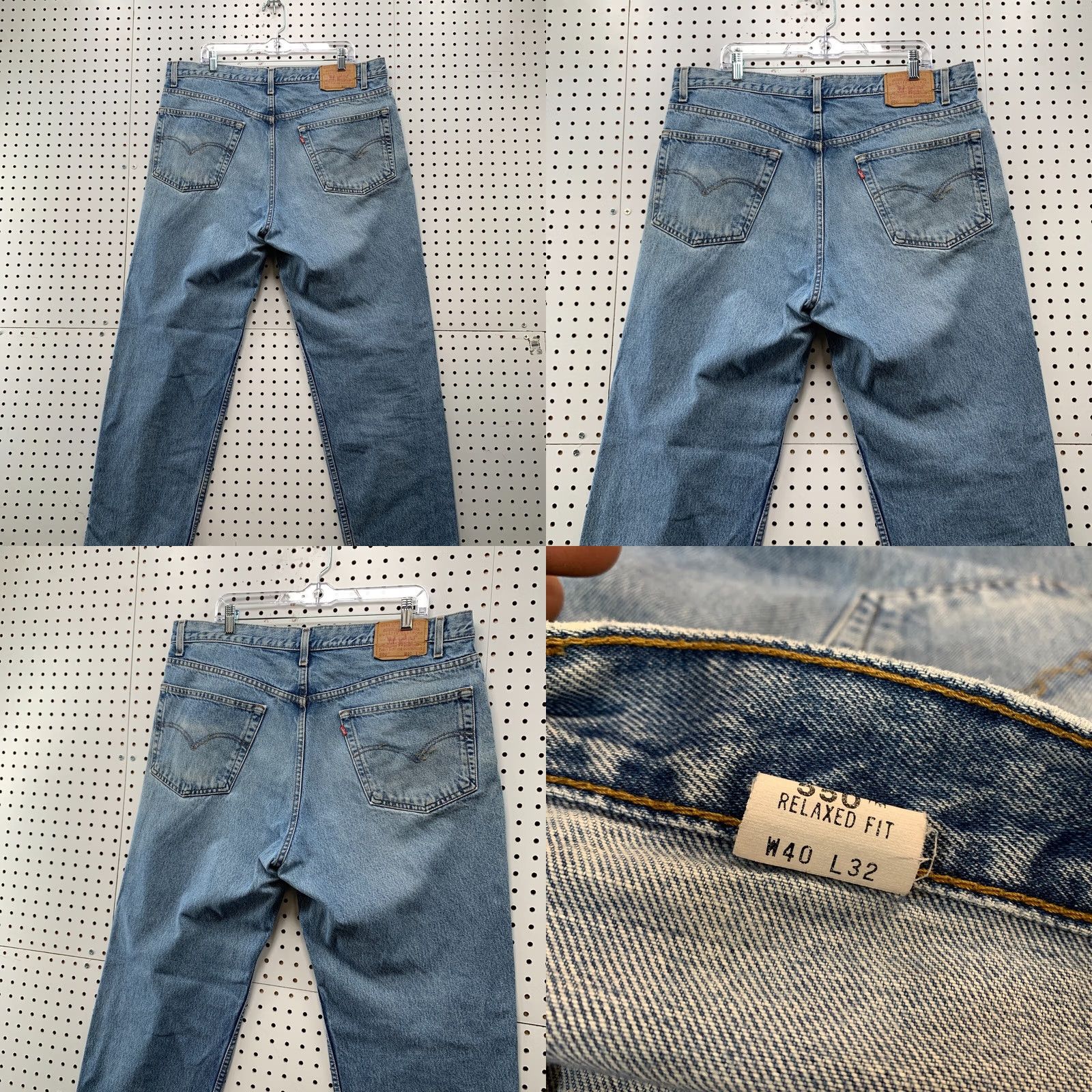Levi's VINTAGE Levi's 550 Denim Blue Jeans Mens 40x31 Relaxed Straight Jeans Size US 40 / EU 56 - 8 Thumbnail