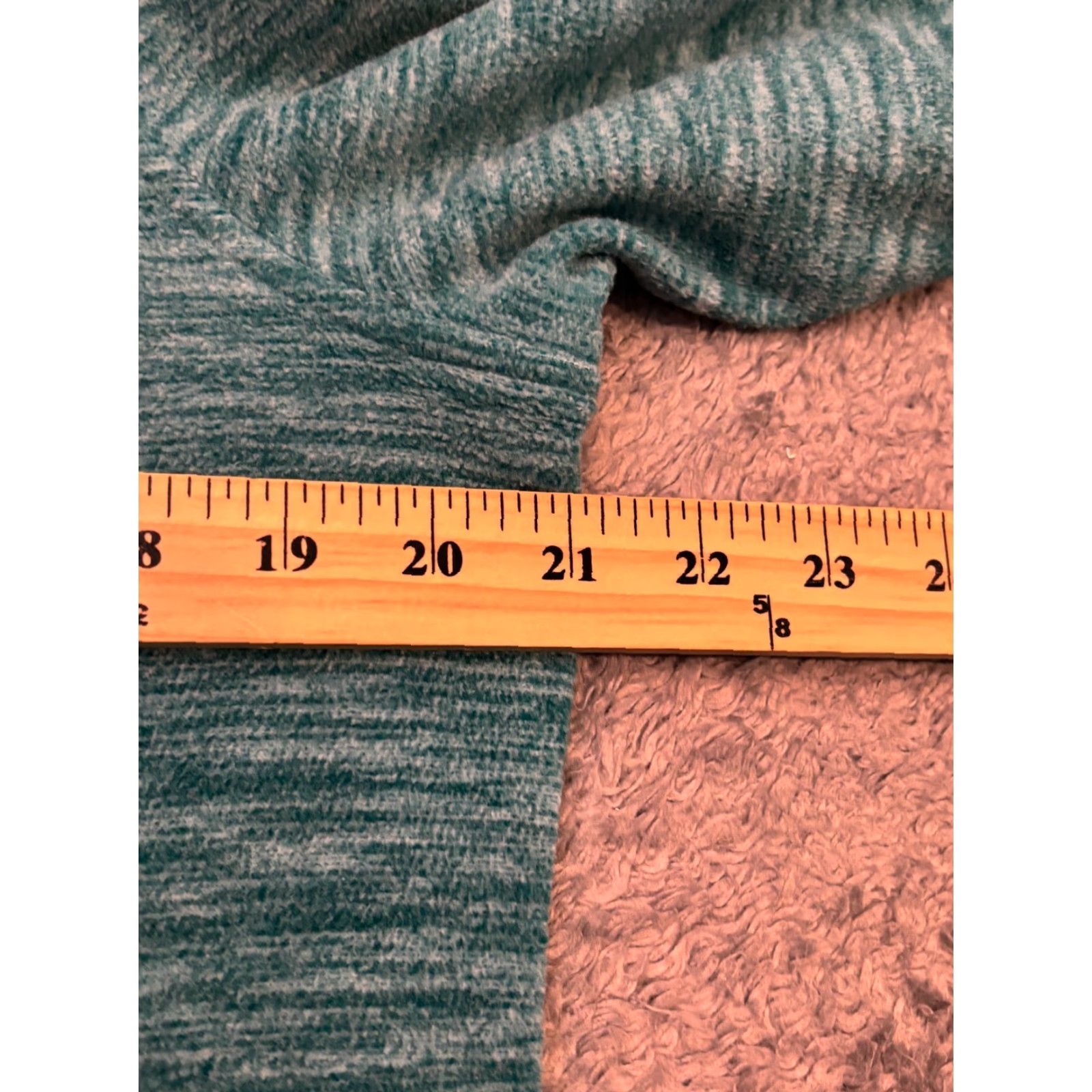 Talbots Bass Sweater Womens Large Green Teal Long Sleeve Cowl Neck Fleece Pullover Size L / US 10 / IT 46 - 3 Thumbnail