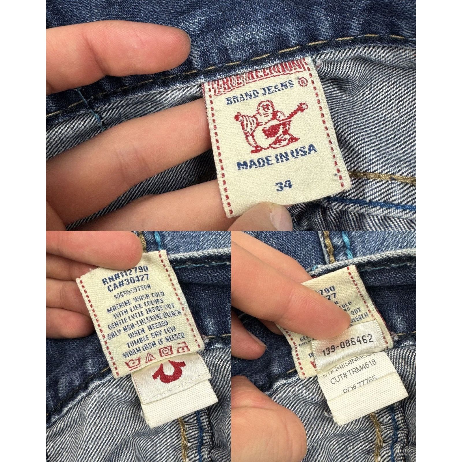 True Religion True Religion Men's Blue Cotton High Rise Bermuda Shorts 34 Size US 34 / EU 50 - 2 Thumbnail