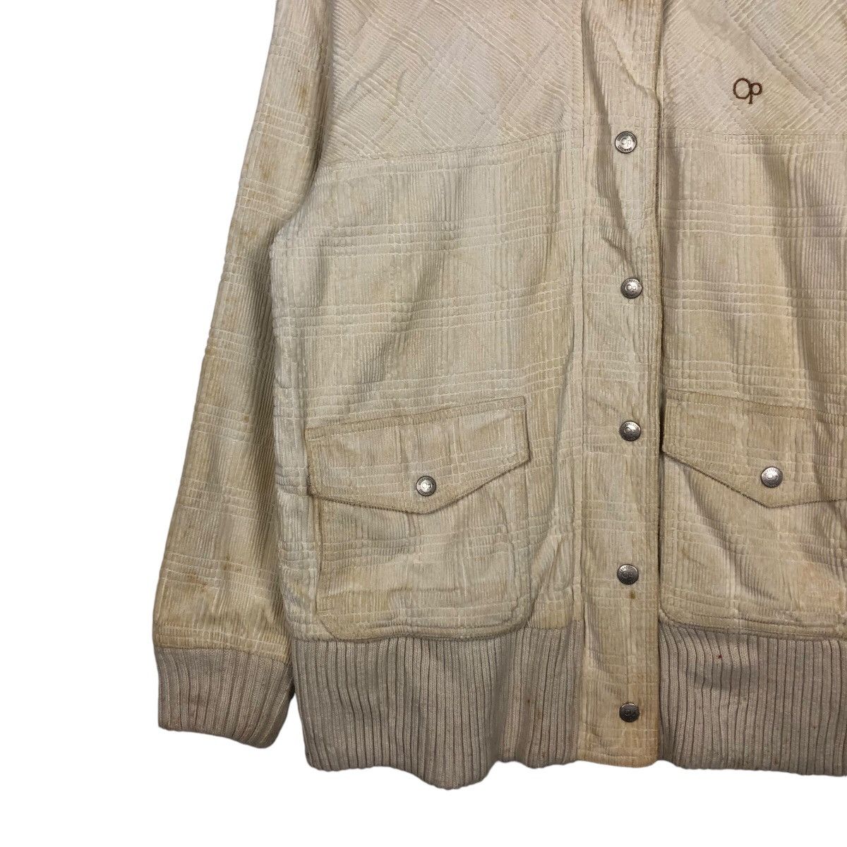 Japanese Brand 📌Vtg Corduroy Bomber Jacket Ocean Pacific Mink Fur Hoodie Size US L / EU 52-54 / 3 - 5 Thumbnail