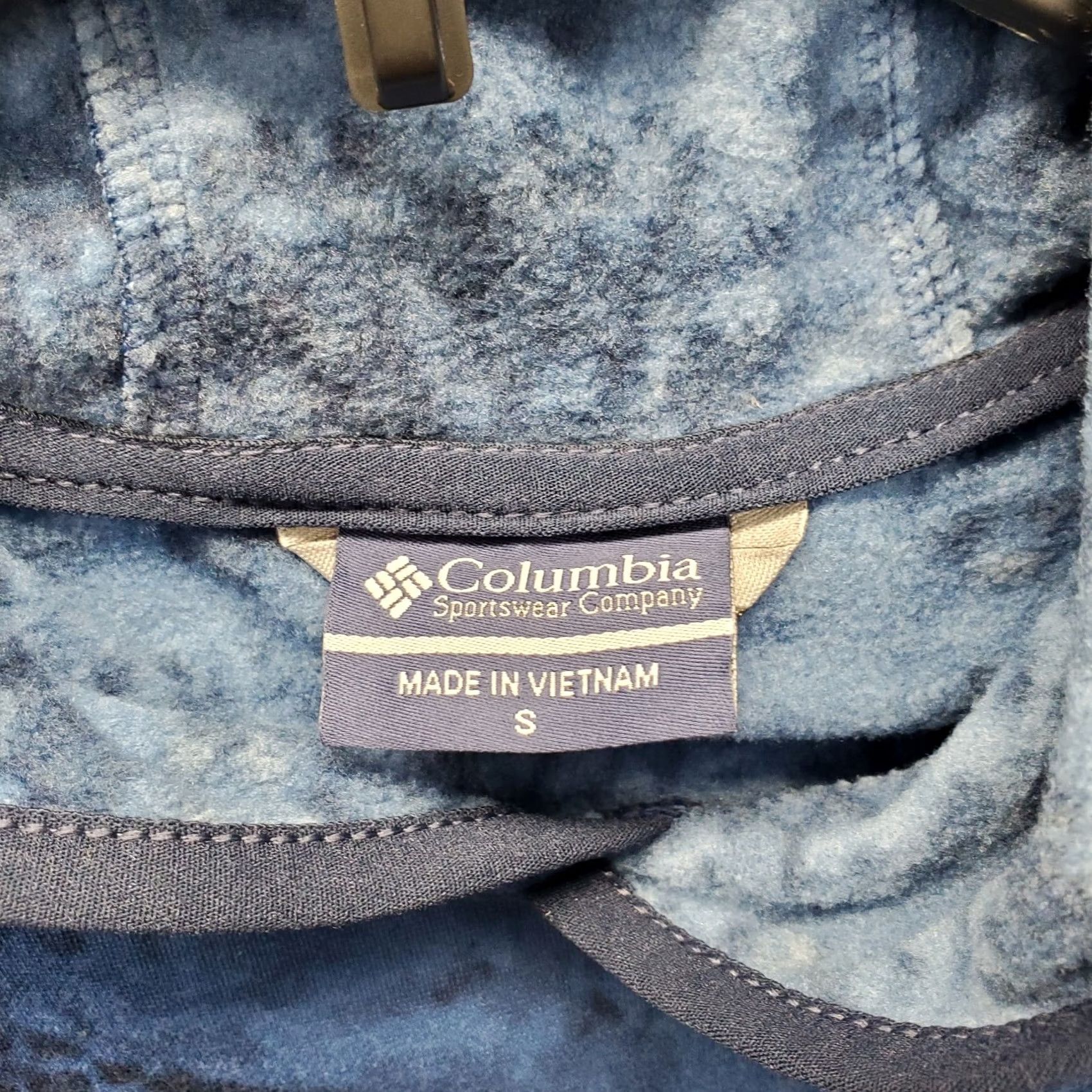 Vintage Columbia Mens Hoodie Small Navy Tie Dye PFG Super Terminal Fleece Lined Pullover Shirt Size US S / EU 44-46 / 1 - 7 Thumbnail
