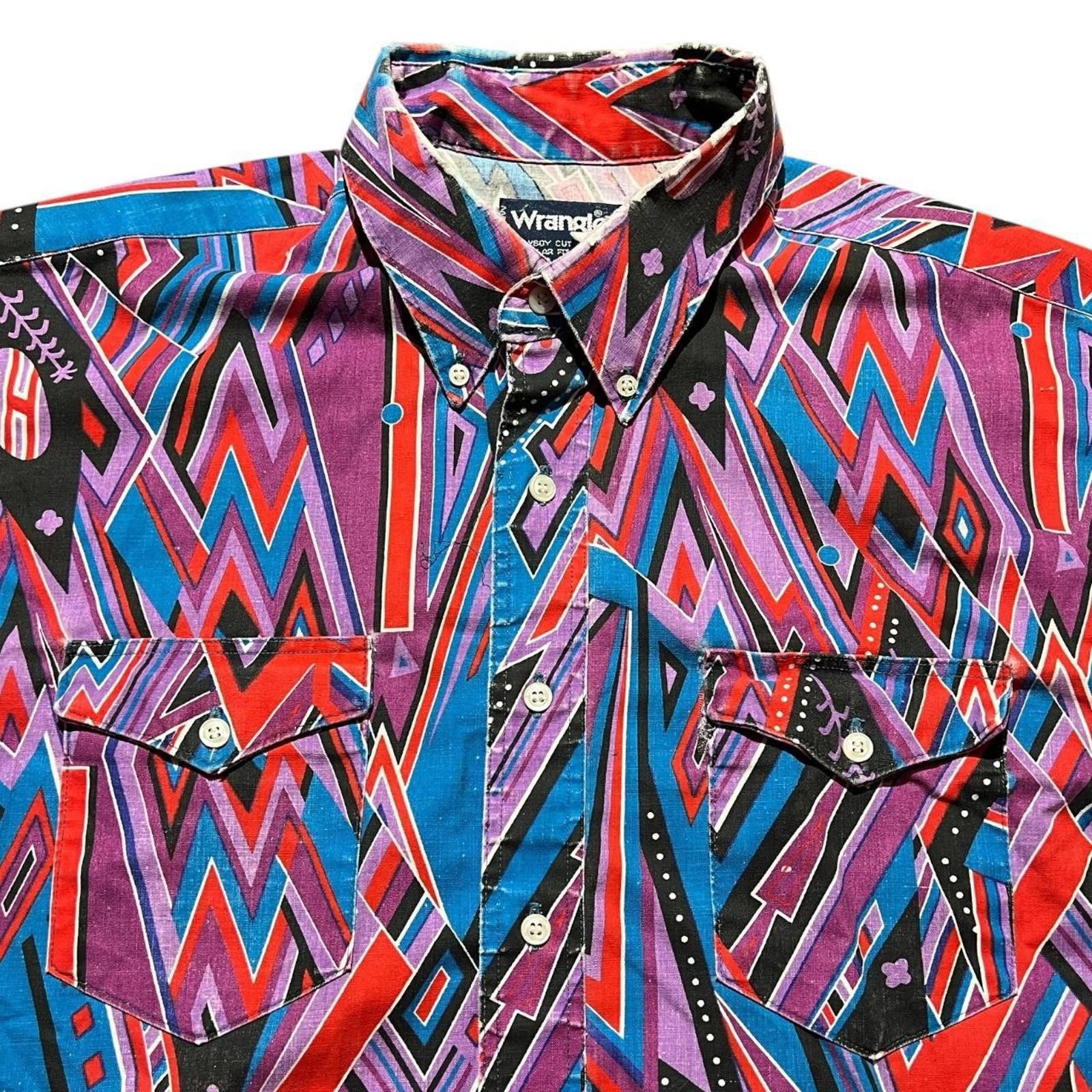 Wrangler Vintage Wrangler Cowboy Cut Western Twill Brushpopper Shirt Size US XL / EU 56 / 4 - 4 Thumbnail