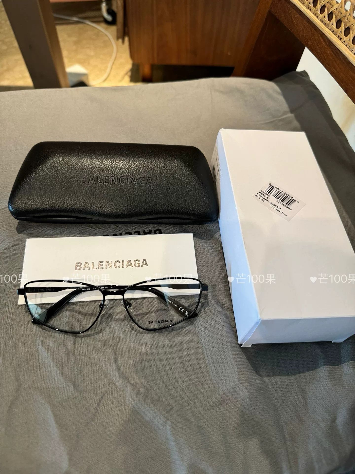 Balenciaga Balenciaga 23 Black Irregular Optical Frames Size ONE SIZE - 1 Thumbnail