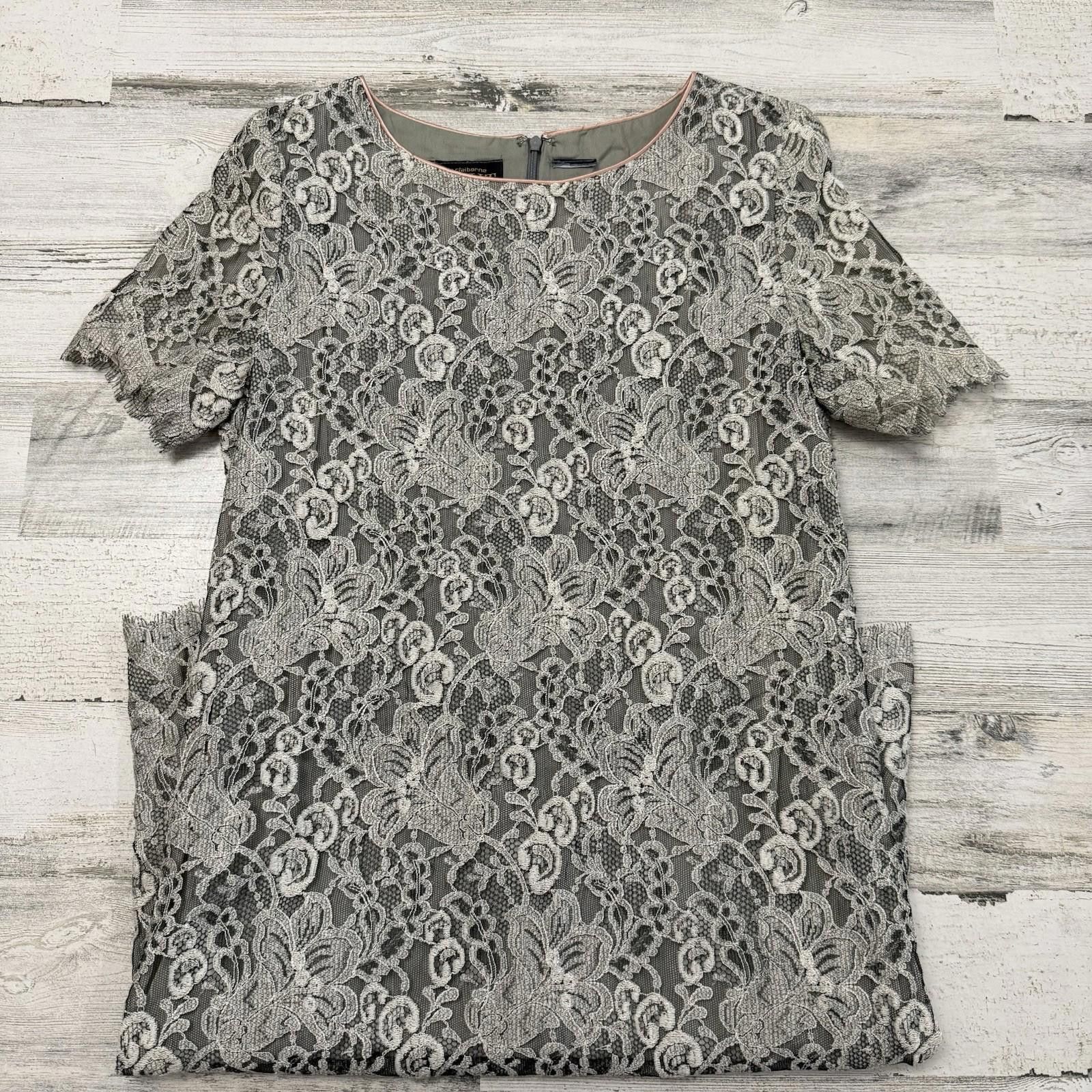 Designer Liz Claiborne Night Lace Dress Small Size S / US 4 / IT 40 - 2 Thumbnail