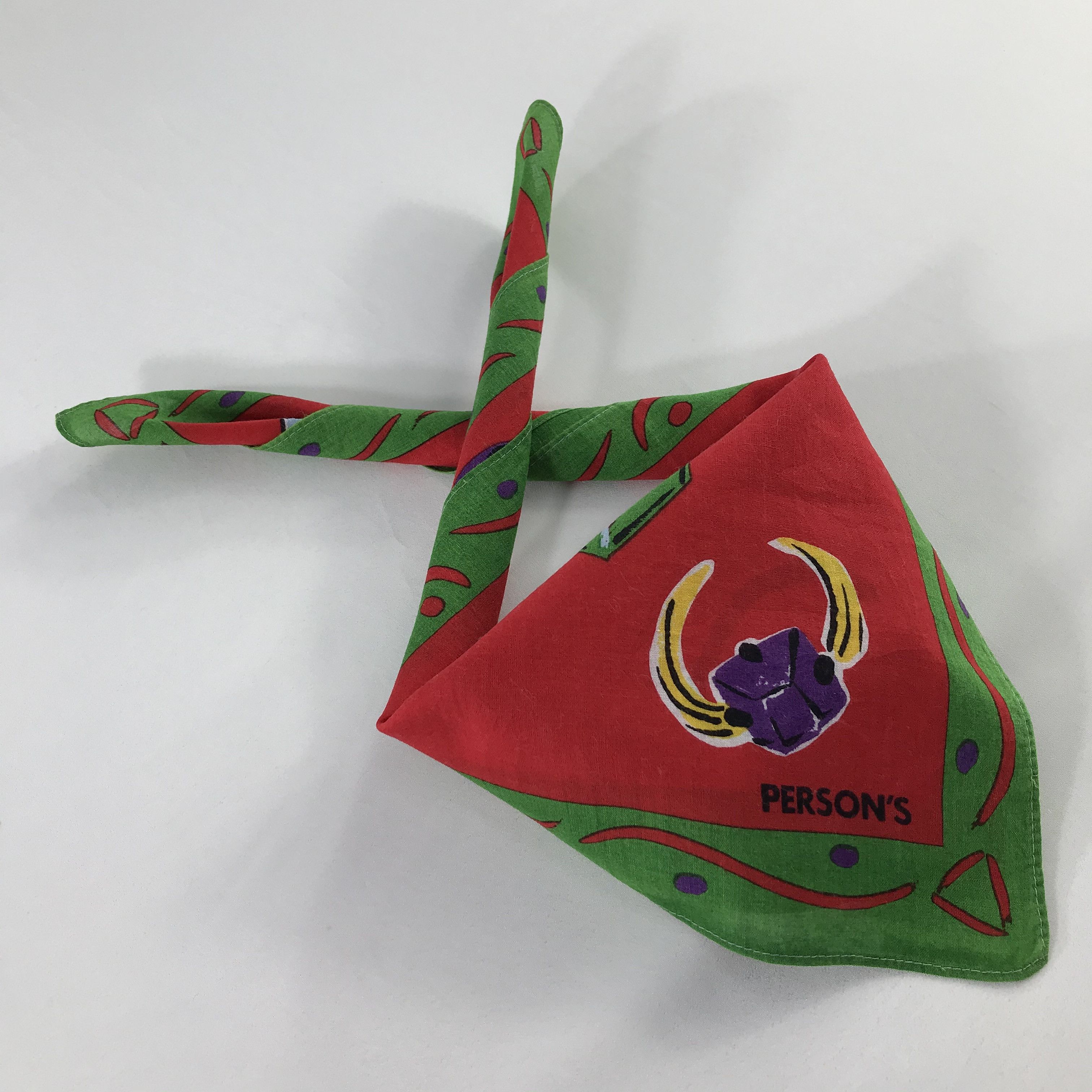 PERSON'S × Vintage Person's Bandana / Handkerchief / Neckerchief - S905 Size ONE SIZE - 4 Thumbnail