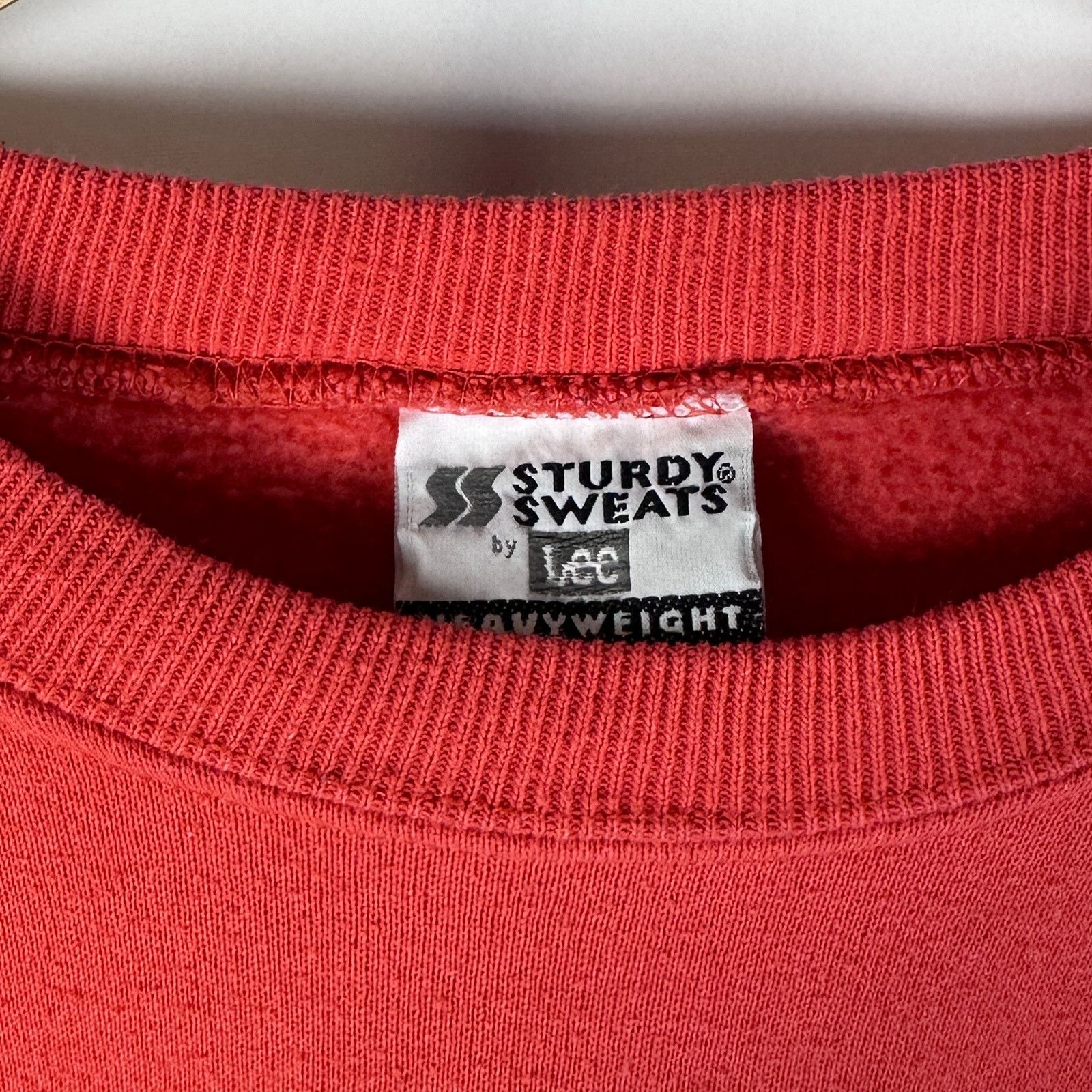 Lee Vintage 90s Heavyweight Orange Crewneck Sweatshirt Size US L / EU 52-54 / 3 - 3 Thumbnail