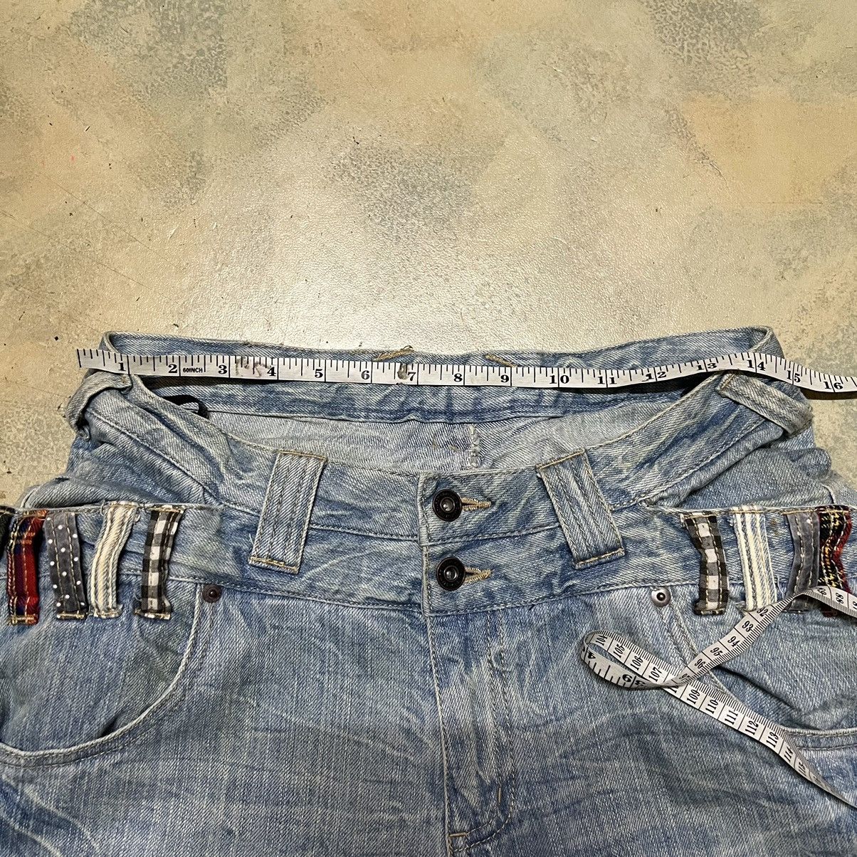 Japanese Brand Japanese Brand Double Waist Distressed Denim Jeans Size US 29 - 8 Thumbnail