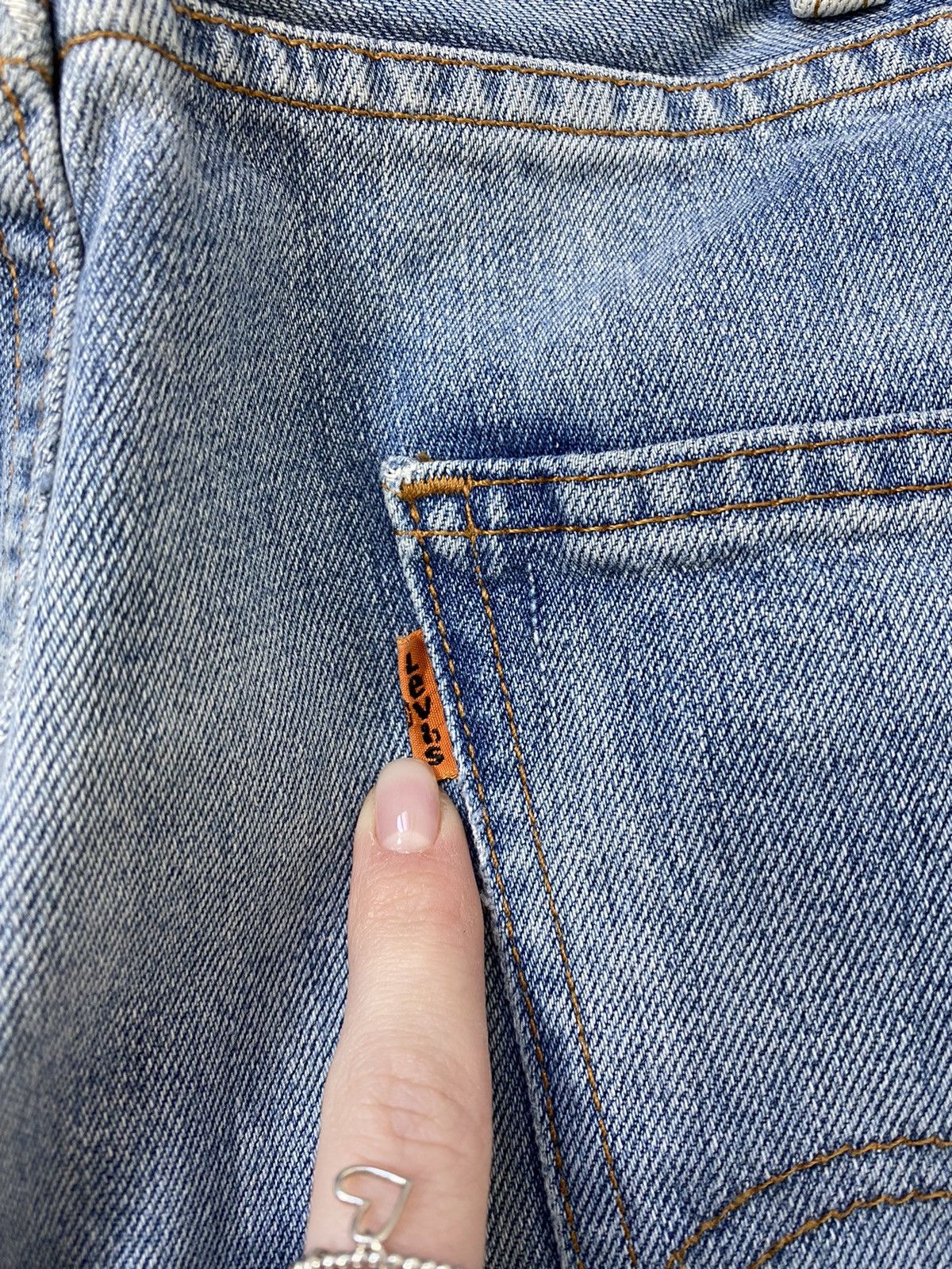 Levi's 1990s FADED CUSTOM ORANGE TAB LEVI’S DENIM PANTS Size US 31 - 6 Thumbnail