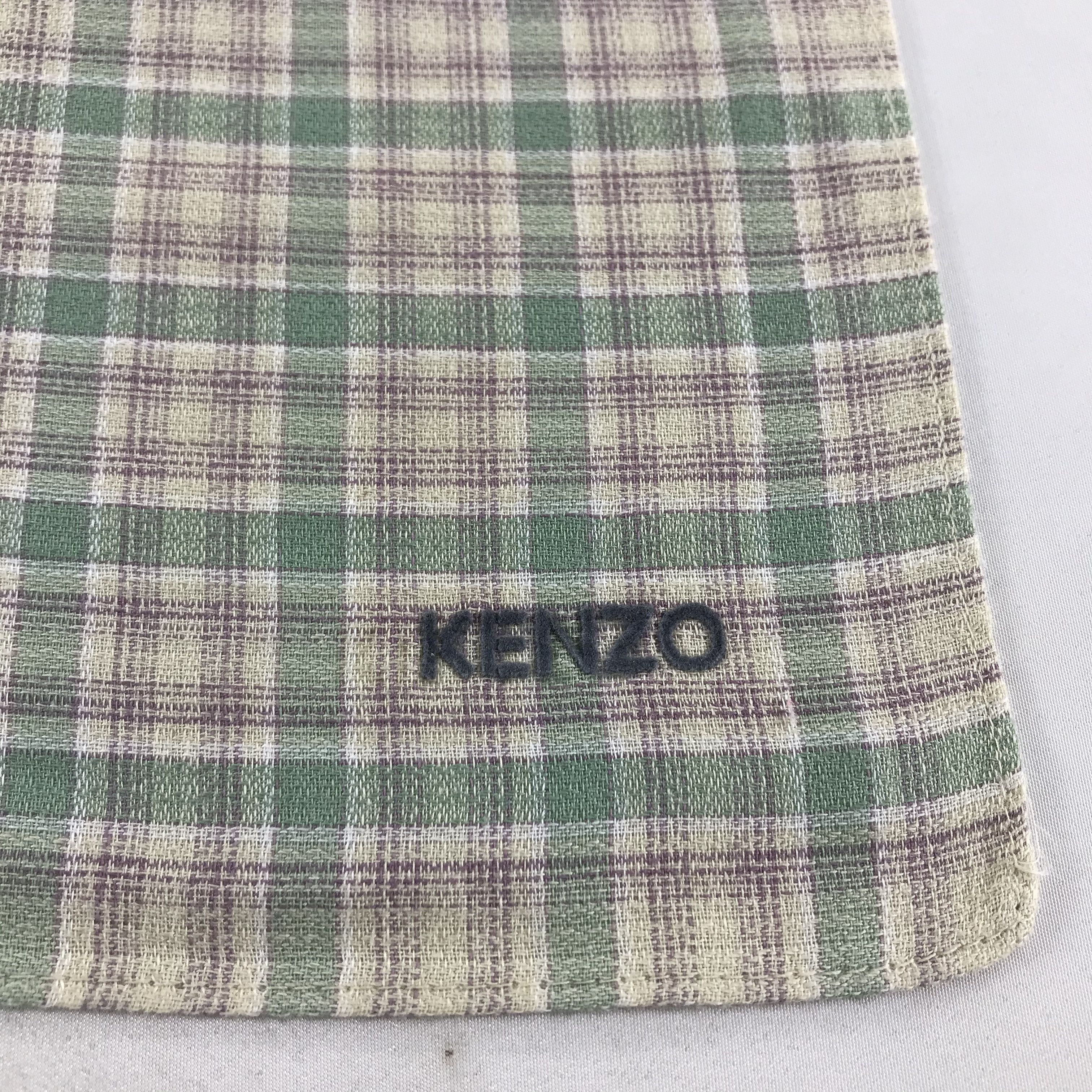 Kenzo Kenzo Tartan Handkerchief Neckerchief Bandana H29 Size ONE SIZE - 4 Thumbnail