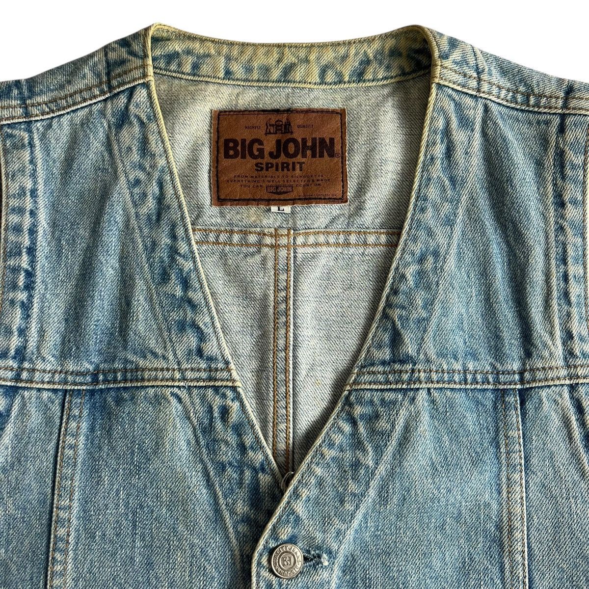 Big John 80s Vintage Big John Padded Pocket Denim Vest Size US S / EU 44-46 / 1 - 4 Thumbnail