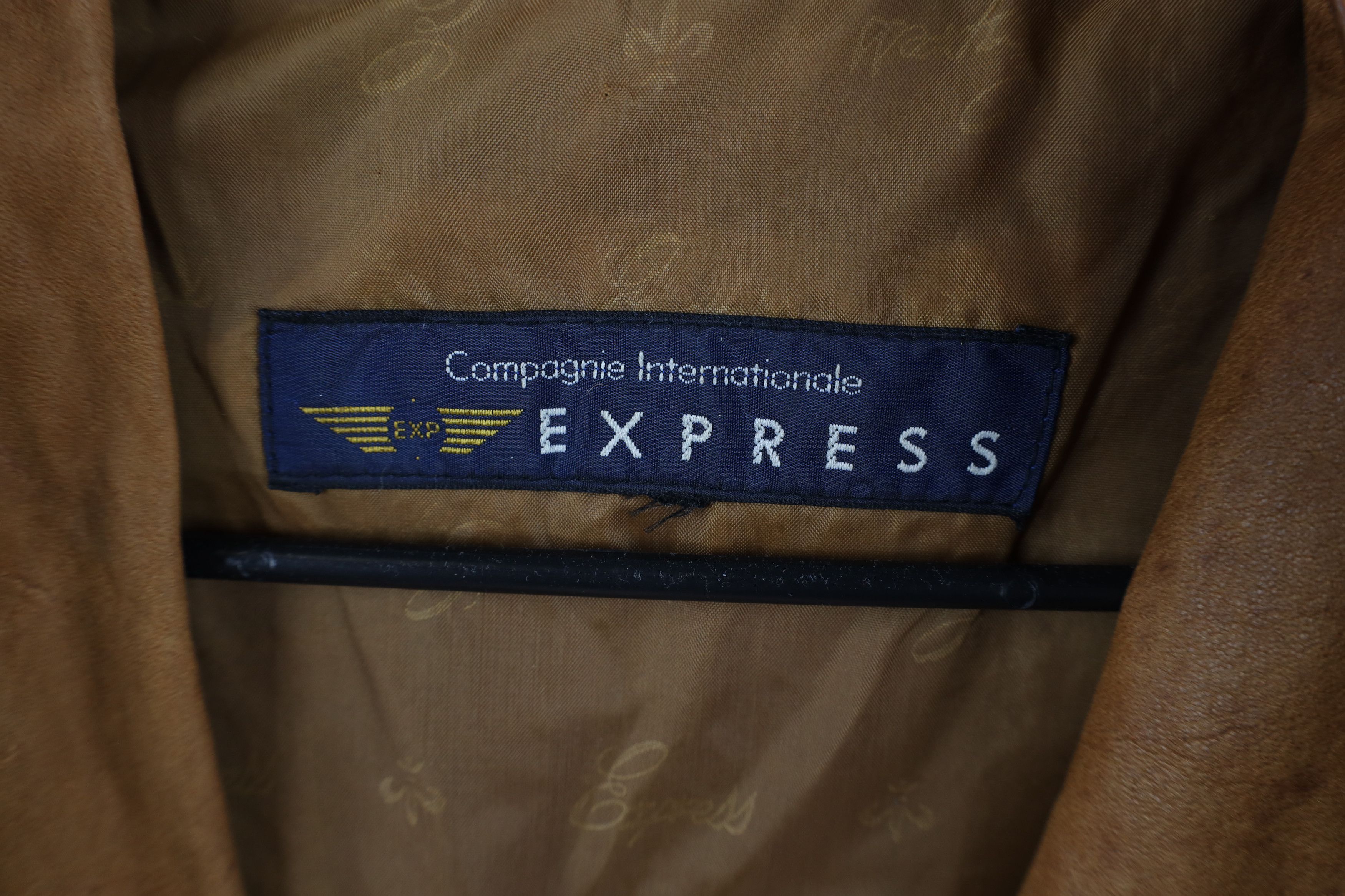 Express Vintage 90s Express Full Length Leather Jacket Coat Brown Size L / US 10 / IT 46 - 8 Thumbnail