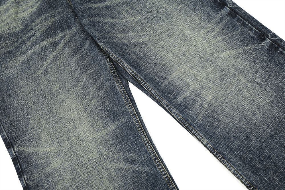 Jean Men's retro punk distressed loose wide-leg washed jeans Size US 32 / EU 48 - 4 Thumbnail