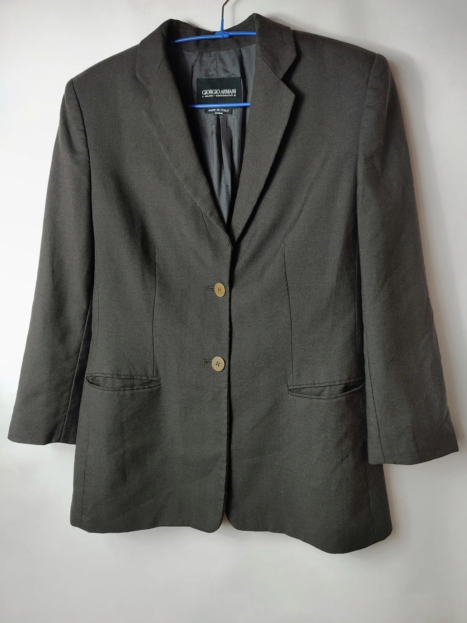 Armani × Giorgio Armani GA Armani Borgonuovo 21 Baby Camel Wool Vintage Blazer Size L / US 10 / IT 46 - 2 Thumbnail