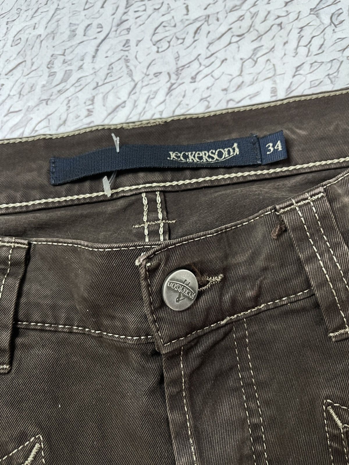 Jeckerson Jeckerson vintage brown smart casual denim pants Size US 34 / EU 50 - 12 Thumbnail