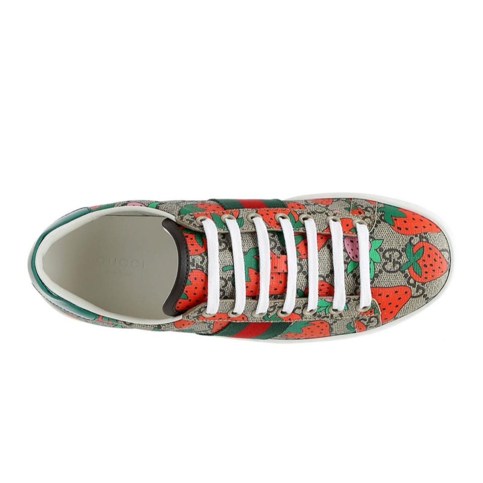 Gucci GUCCI Ace GG logo strawberry sneakers Size US 6 / IT 36 - 3 Thumbnail