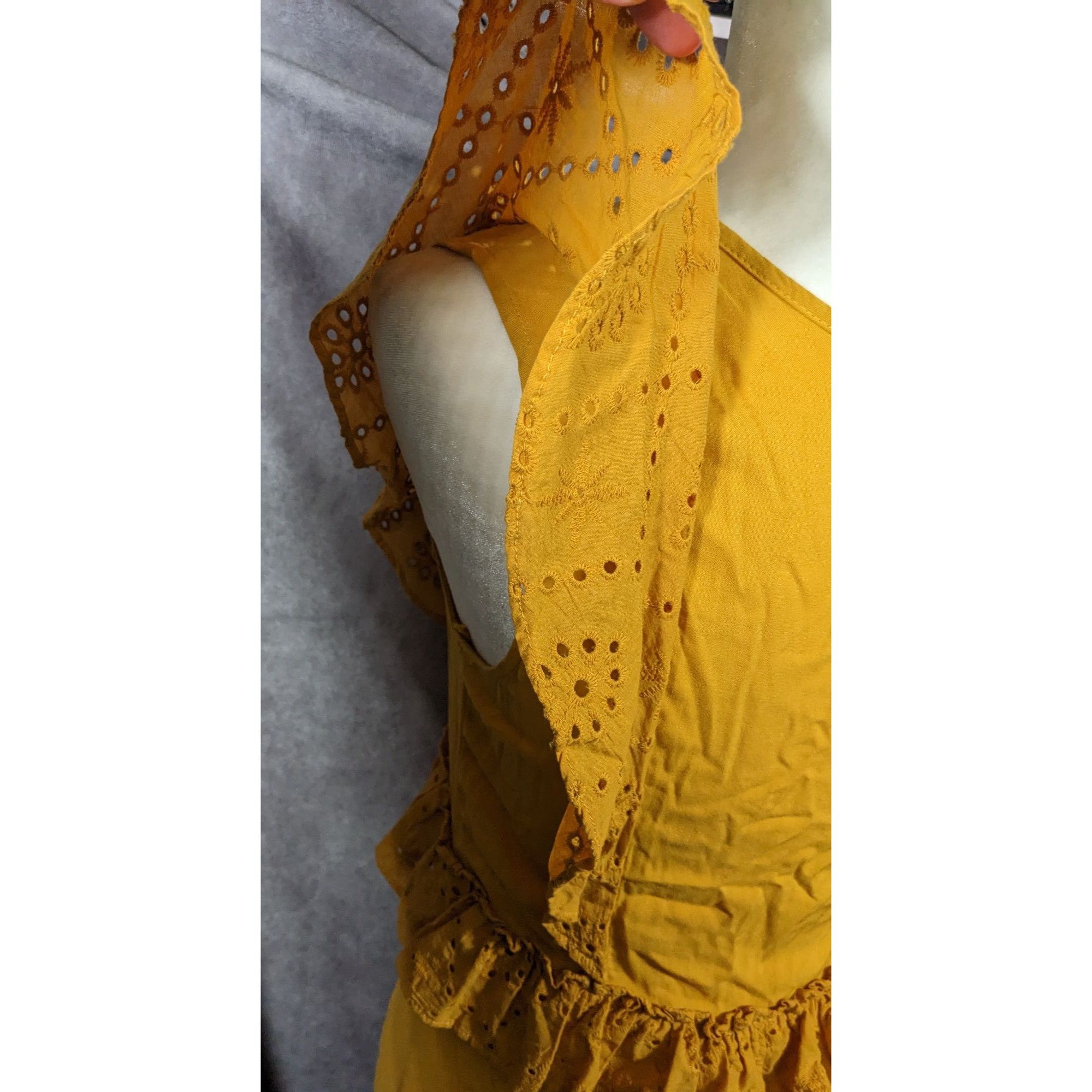 Other Vintage Mustard The Cove Atlantis Ruffle Maxi Dress Size Sma Size S / US 4 / IT 40 - 14 Thumbnail