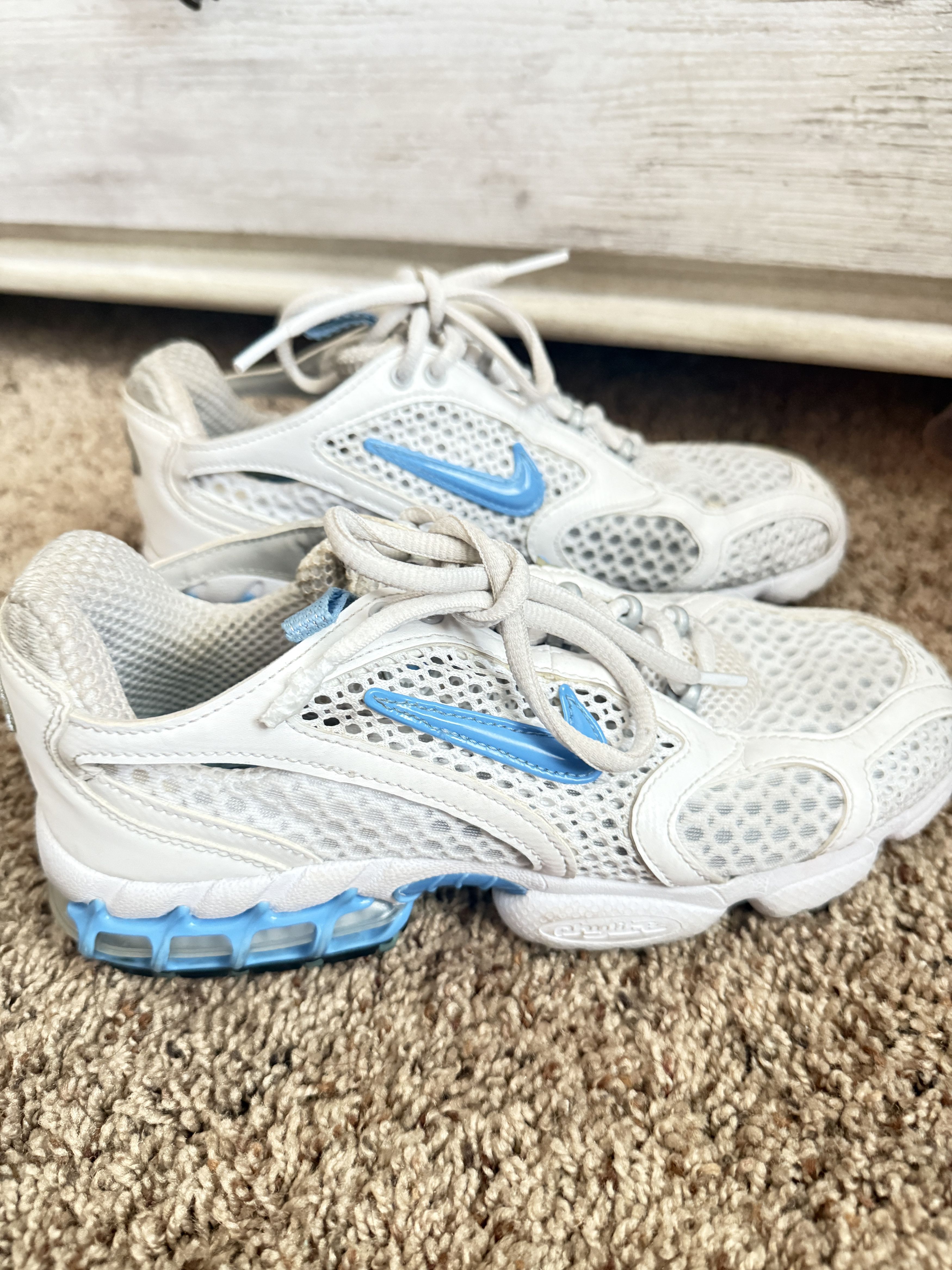 Nike WOMEN'S AIR ZOOM SPIRIDON CAGE 2 WHITE UNIVERSITY BLUE Size US 7.5 / IT 37.5 - 7 Thumbnail