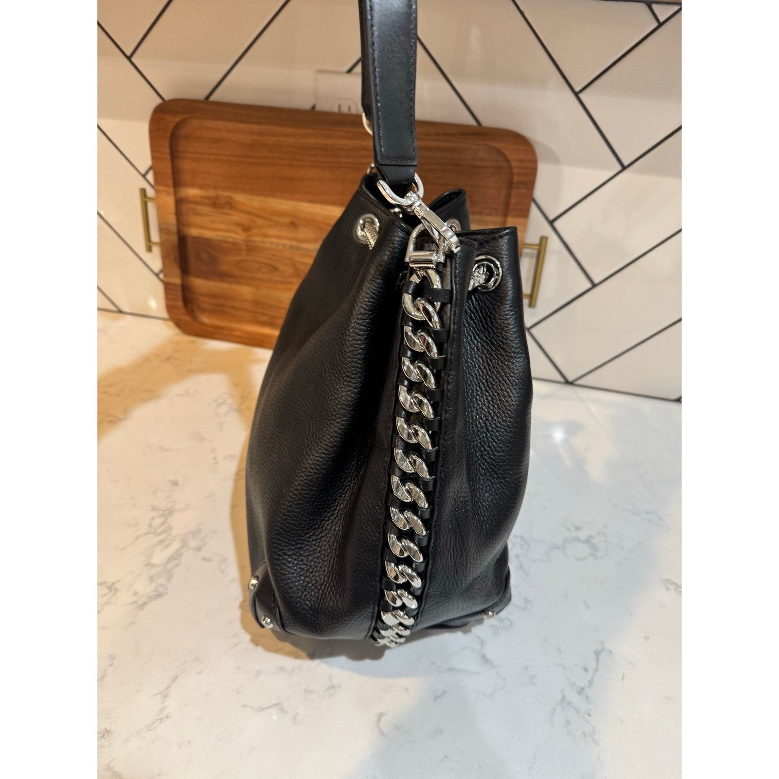 Michael Kors Michael Kors Alanis Pebbled Leather Bucket shoulder Bag Size ONE SIZE - 11 Thumbnail