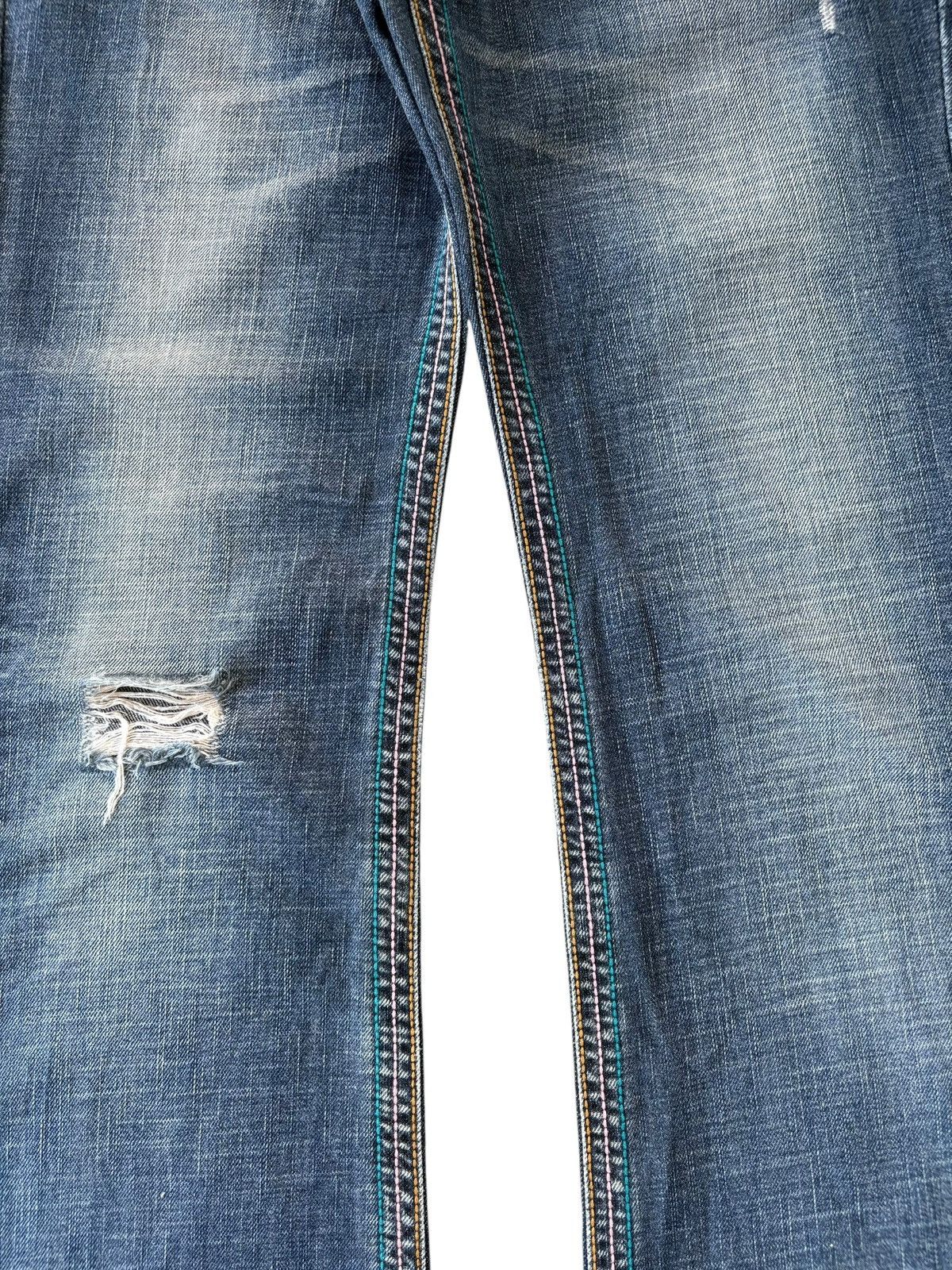 Hysteric Glamour Vintage Japanese Brand Distress Low Rise Flare Jeans Size 30" / US 8 / IT 44 - 3 Thumbnail