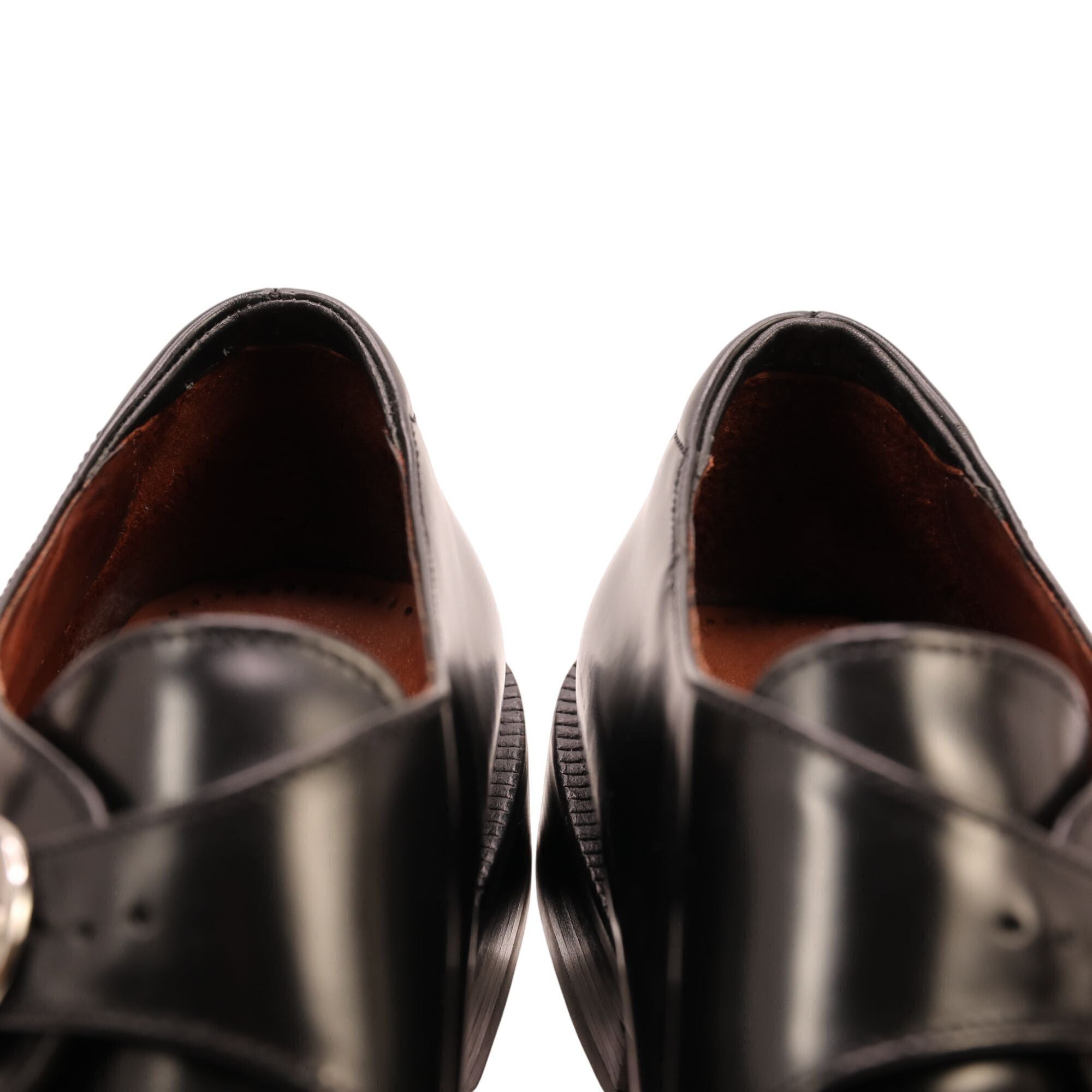 Cole Haan Cole Haan Mens 10D Black Leather Monk Strap Loafers Buckle Size US 10 / EU 43 - 10 Thumbnail