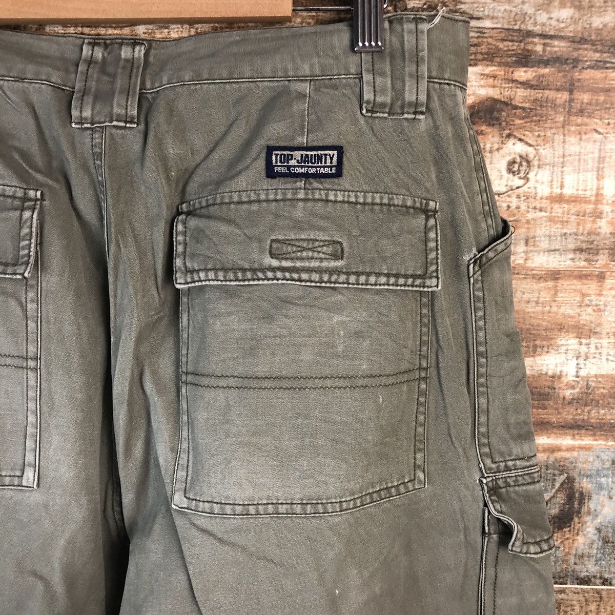 Japanese Brand DL Top Jaunty Green Cargo Multipocket Pants #C757 Size US 32 / EU 48 - 17 Thumbnail