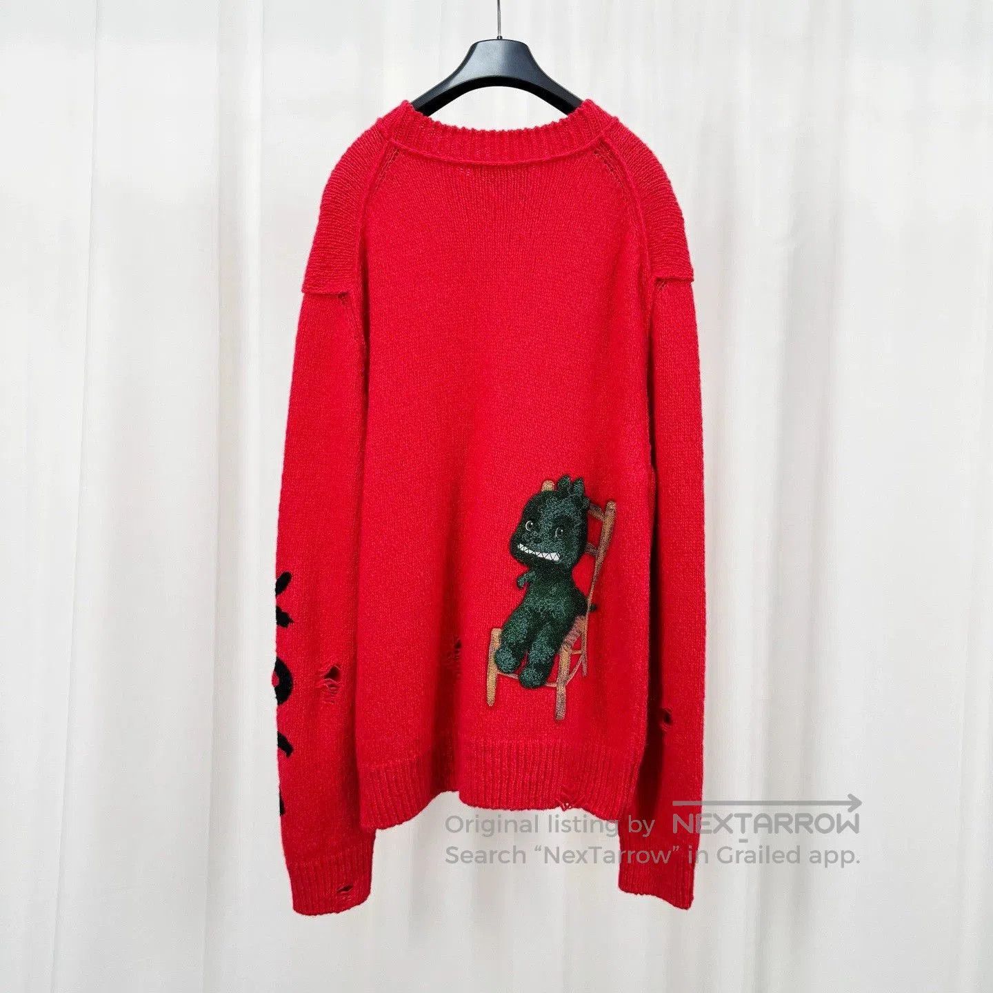 Dior dior embroidered dinosaur destruction sweater. Size US L / EU 52-54 / 3 - 2 Thumbnail