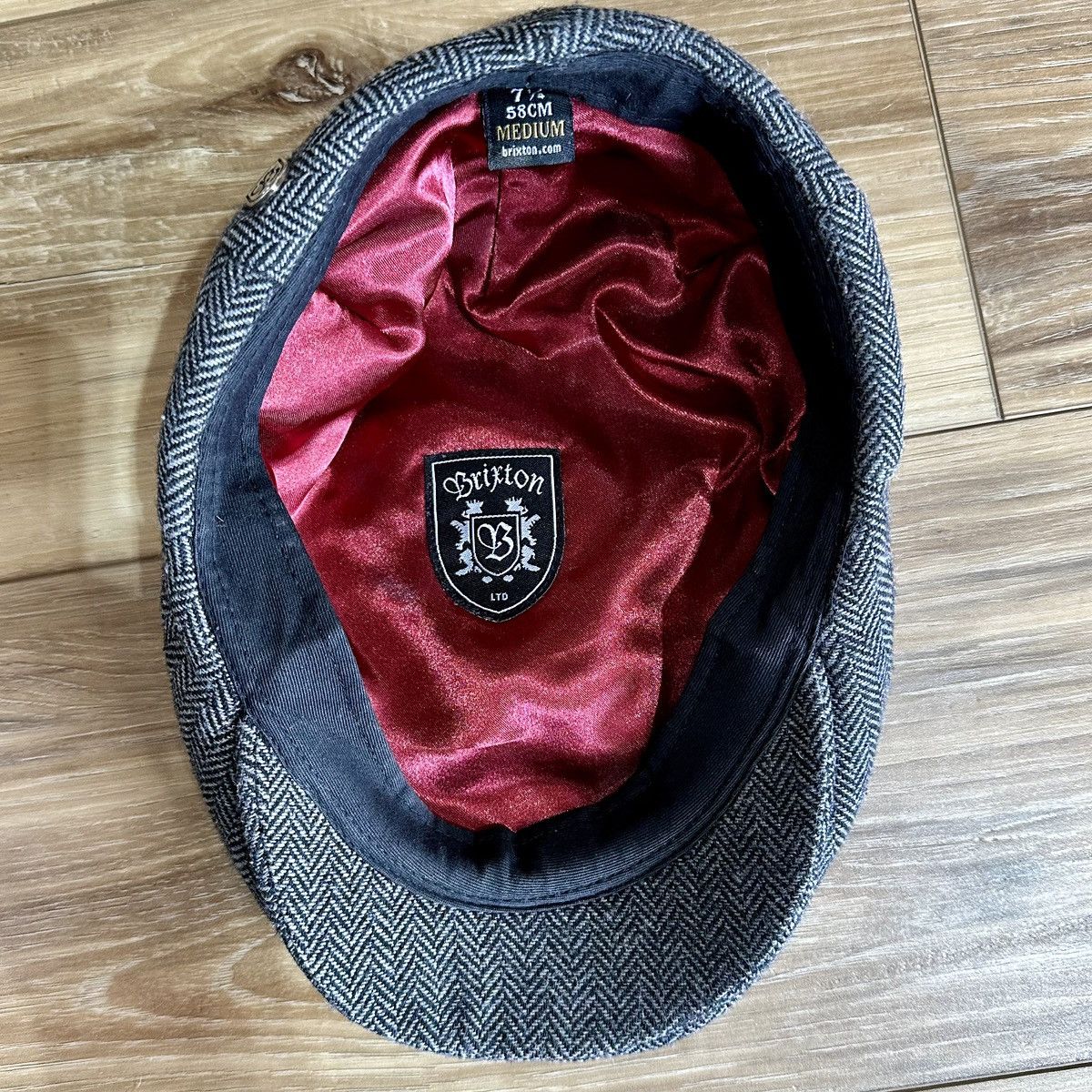 Brixton Brixton Herringbone Hooligan Newsboy Hat Cap, Medium 7.25" Size ONE SIZE - 3 Thumbnail