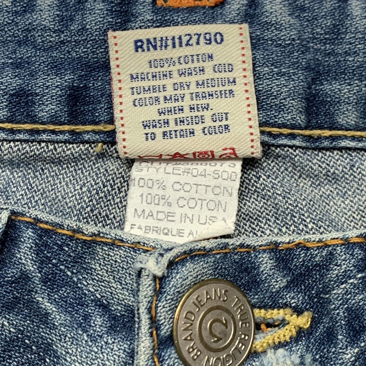 Other TRUE RELIGION FLARE DISTRESSED DENIM JEAN PANT Size US 30 / EU 46 - 16 Thumbnail