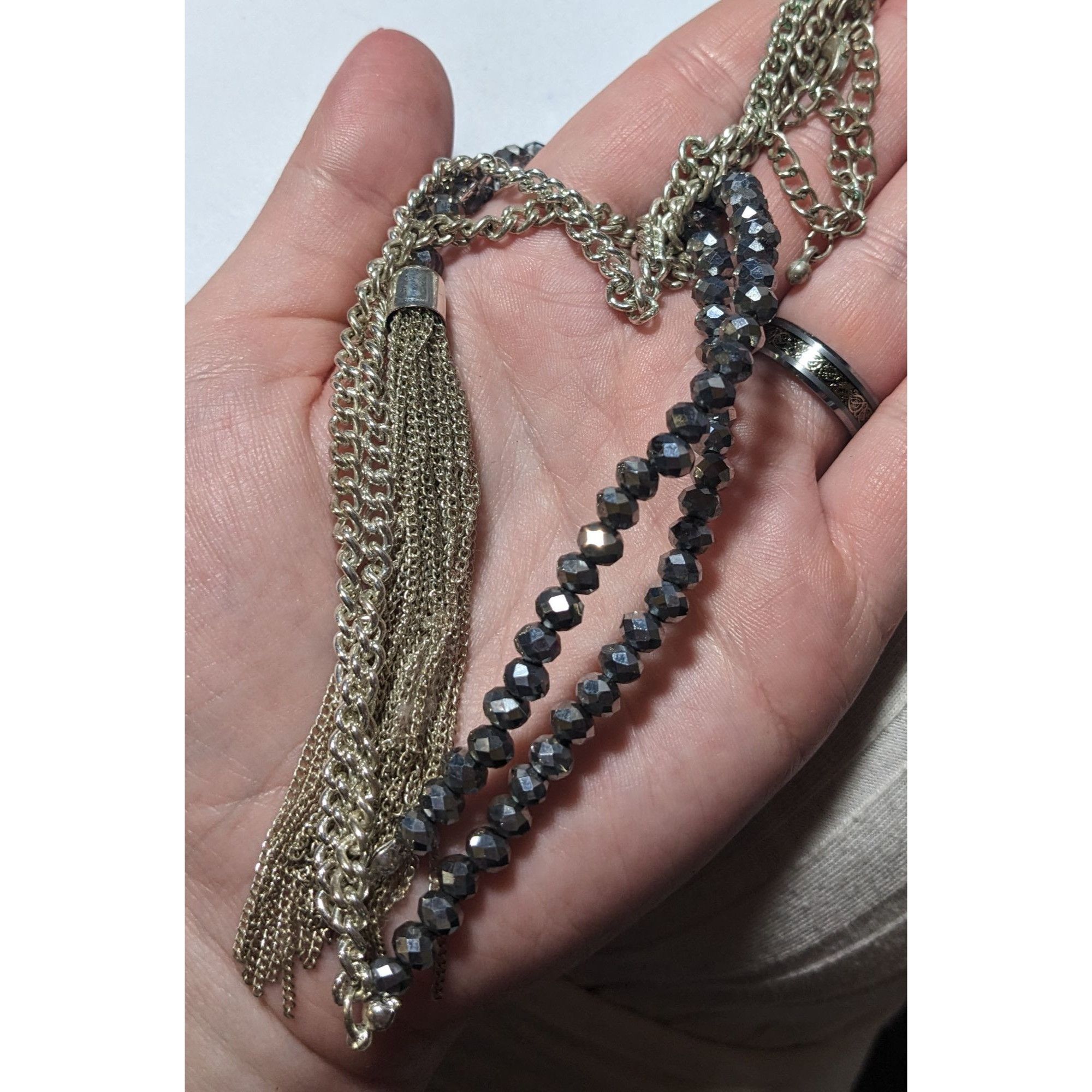 Other Glam Glass Beaded Chain Tassel Necklace Size ONE SIZE - 8 Thumbnail