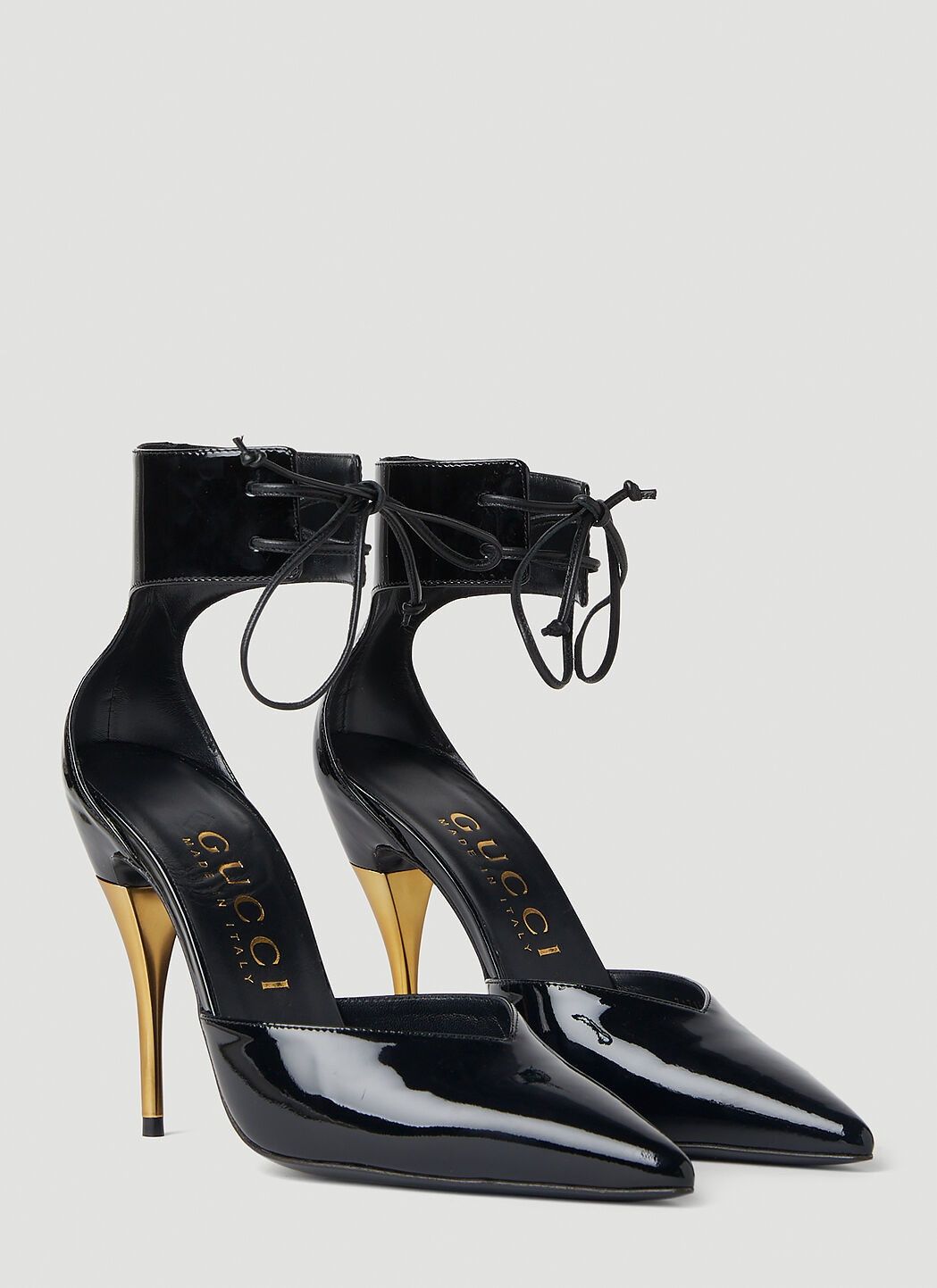 Gucci o1s1wg110225 Women's High Heel Patent Pumps in Black Size US 9.5 / IT 39.5 - 2 Thumbnail