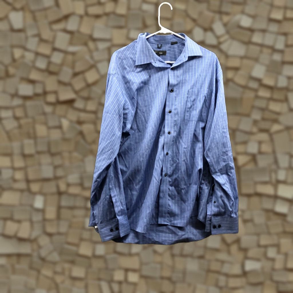 Kenneth Cole Kenneth Cole Shirt XL Mens Blue Plaid Long Sleeve Button-Up Spread Collar Casual All Seasons Size US XL / EU 56 / 4 - 1 Thumbnail