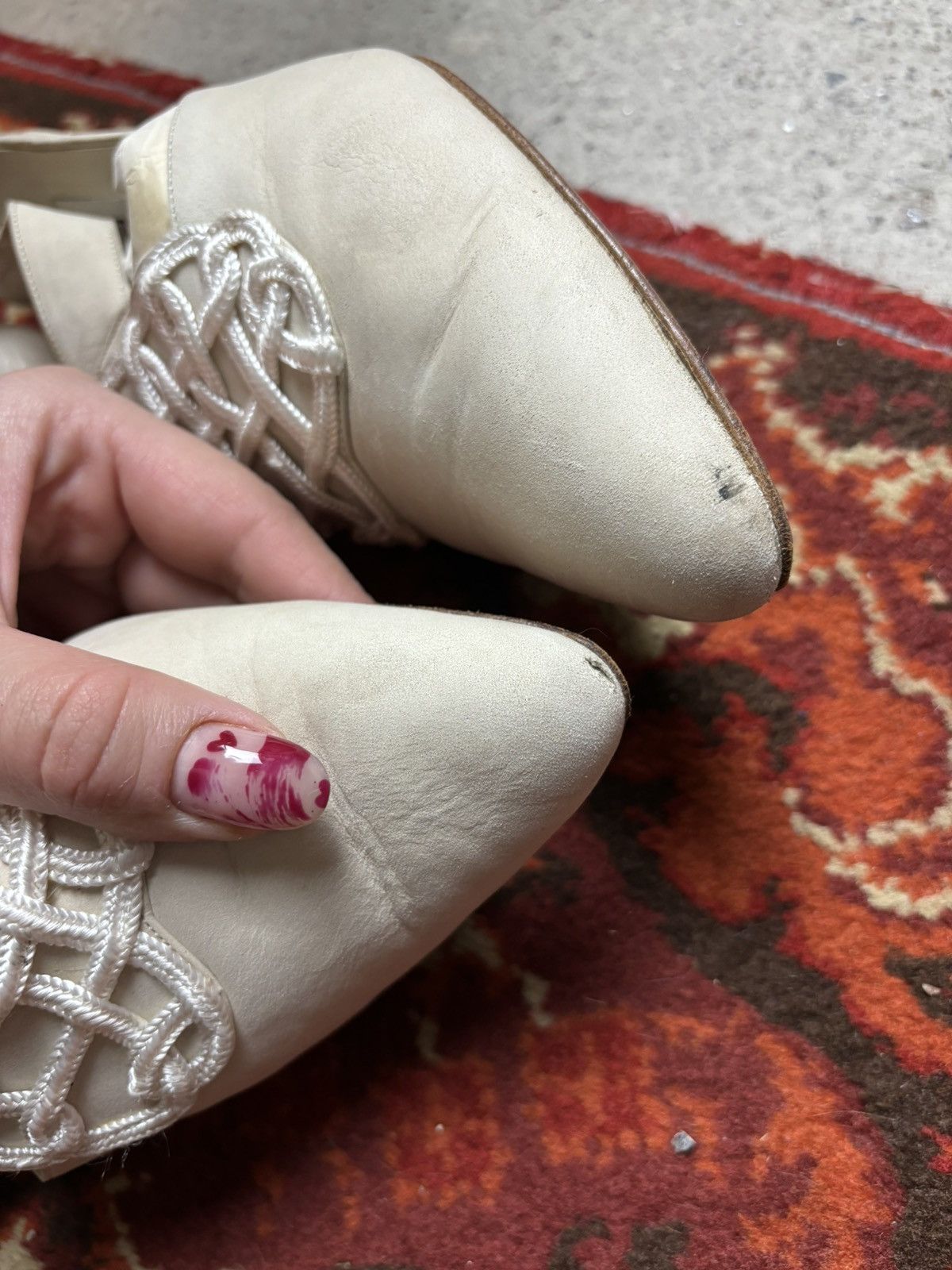 Designer × Japanese Brand × Vintage Vintage avant garde beige wanda d’aragona opium heels Size US 7 / IT 37 - 3 Thumbnail