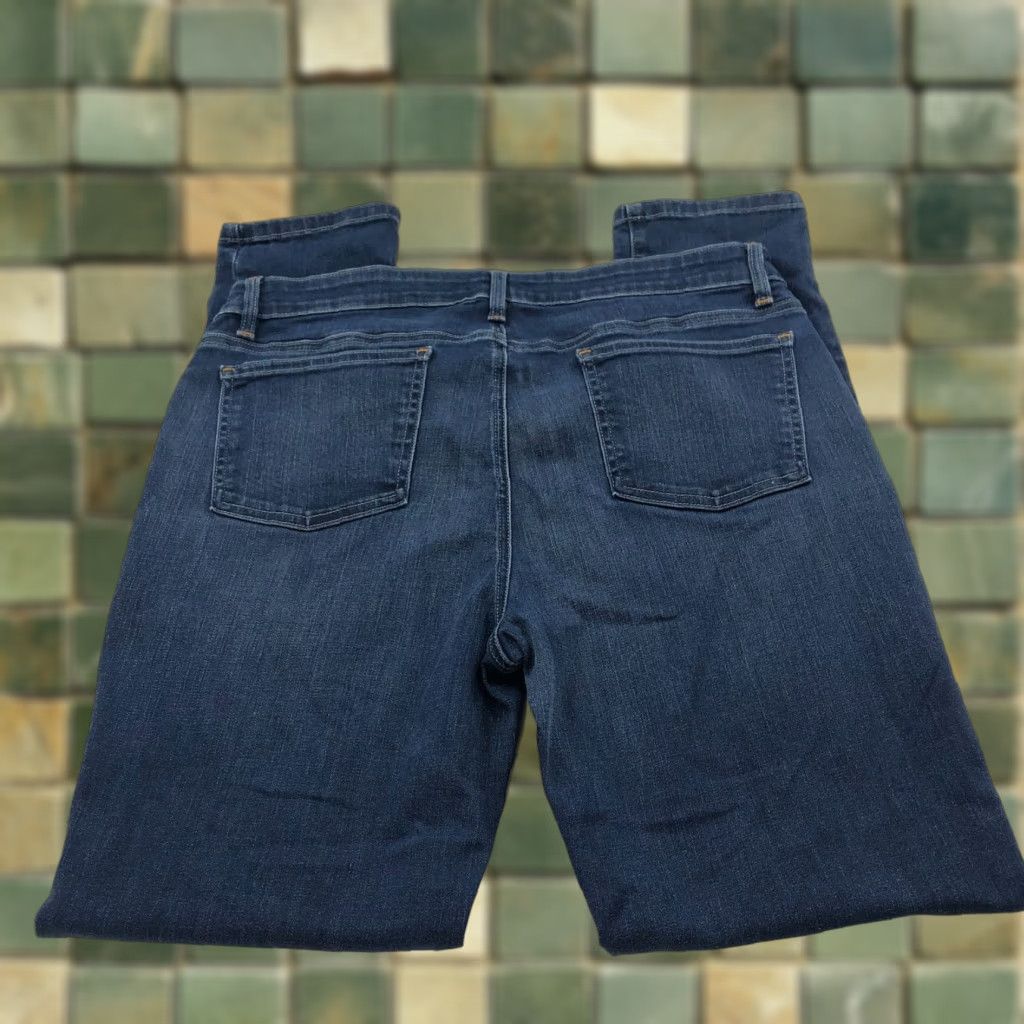 Eileen Fisher Eileen Fisher Jeans Tapered Slim 12 Mid Rise Stretch Denim Blue 34W 30L Womens Regular 5-Pocket Size 34" / US 12 / IT 48 - 1 Thumbnail