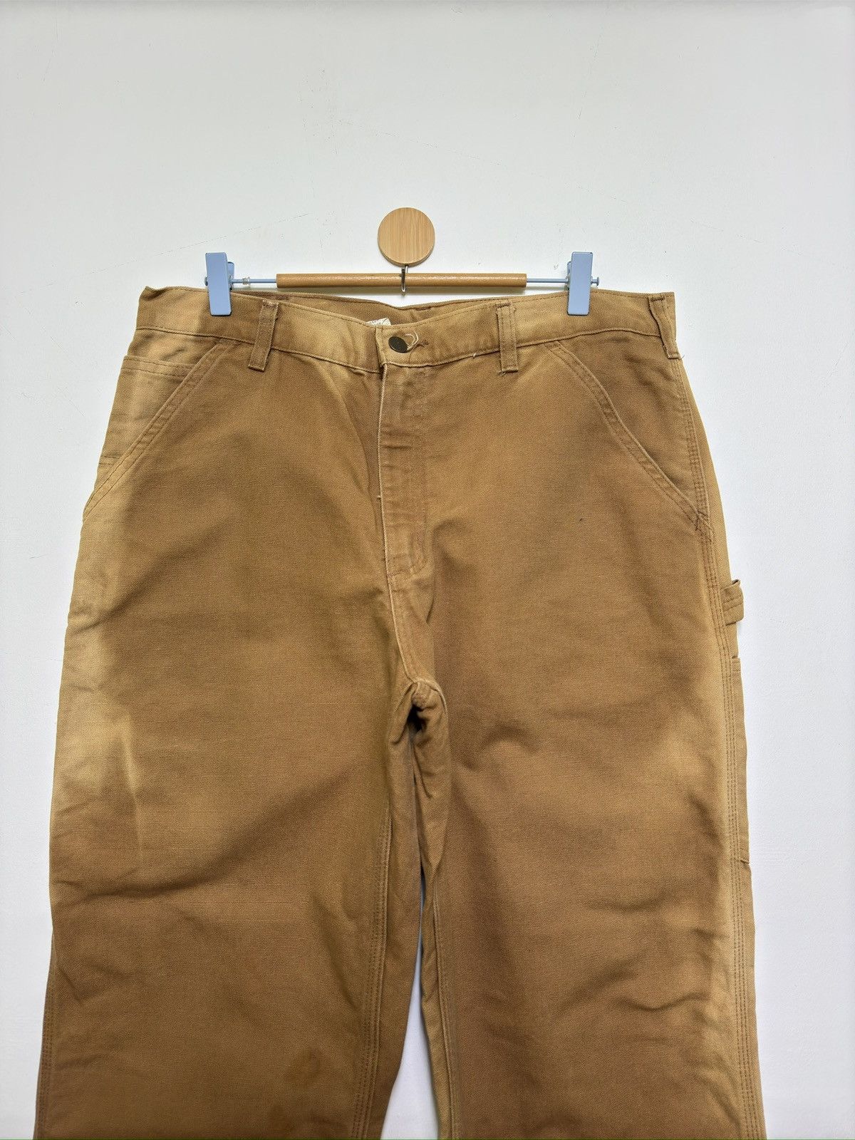 Carhartt Vintage Carhartt Super Faded Carpenter Pants Dungaree Fit Size US 35 - 3 Thumbnail