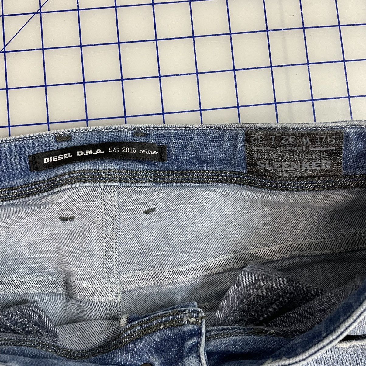 Diesel Diesel Sleenker Slim Skinny Jeans Light Wash Distressed Size US 29 - 9 Thumbnail