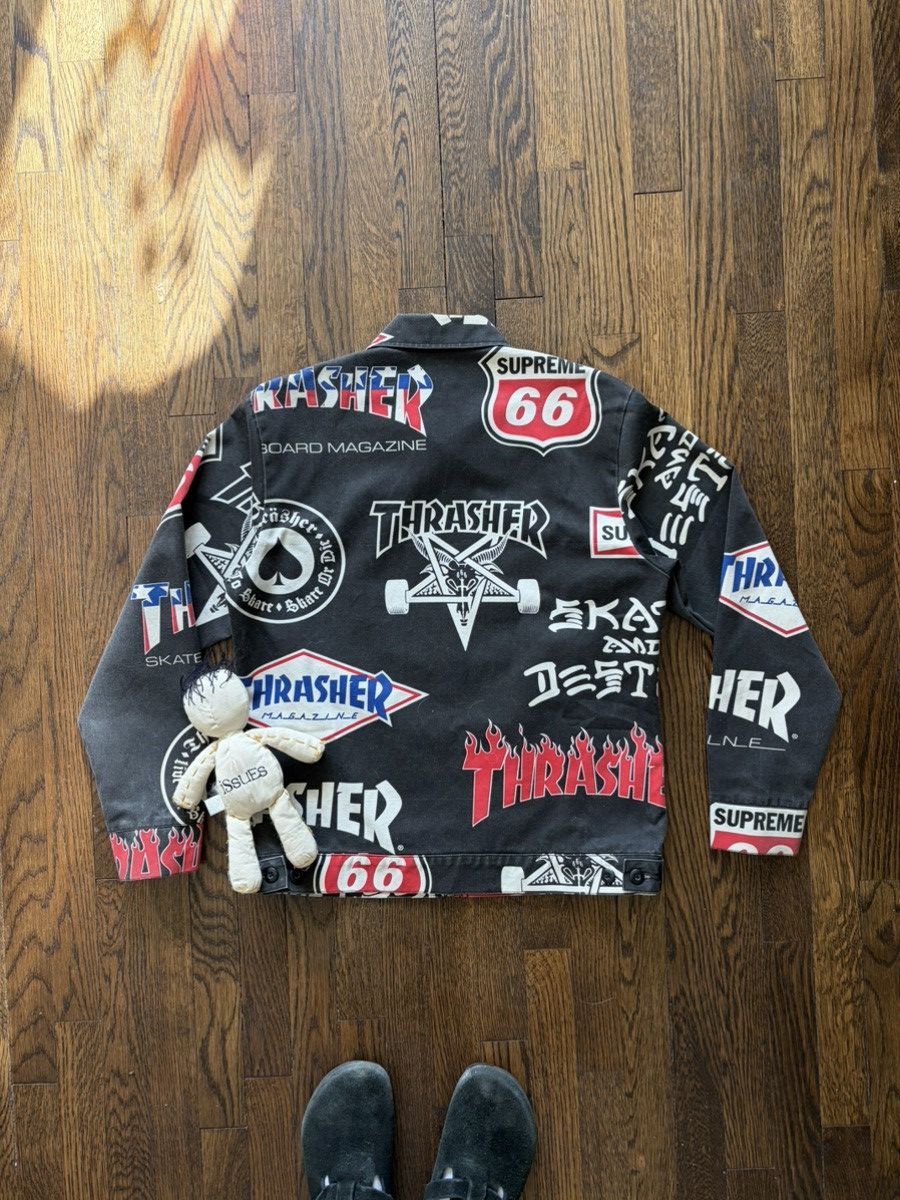 Supreme × Thrasher Supreme x thrasher all over print work jacket Size US S / EU 44-46 / 1 - 8 Thumbnail