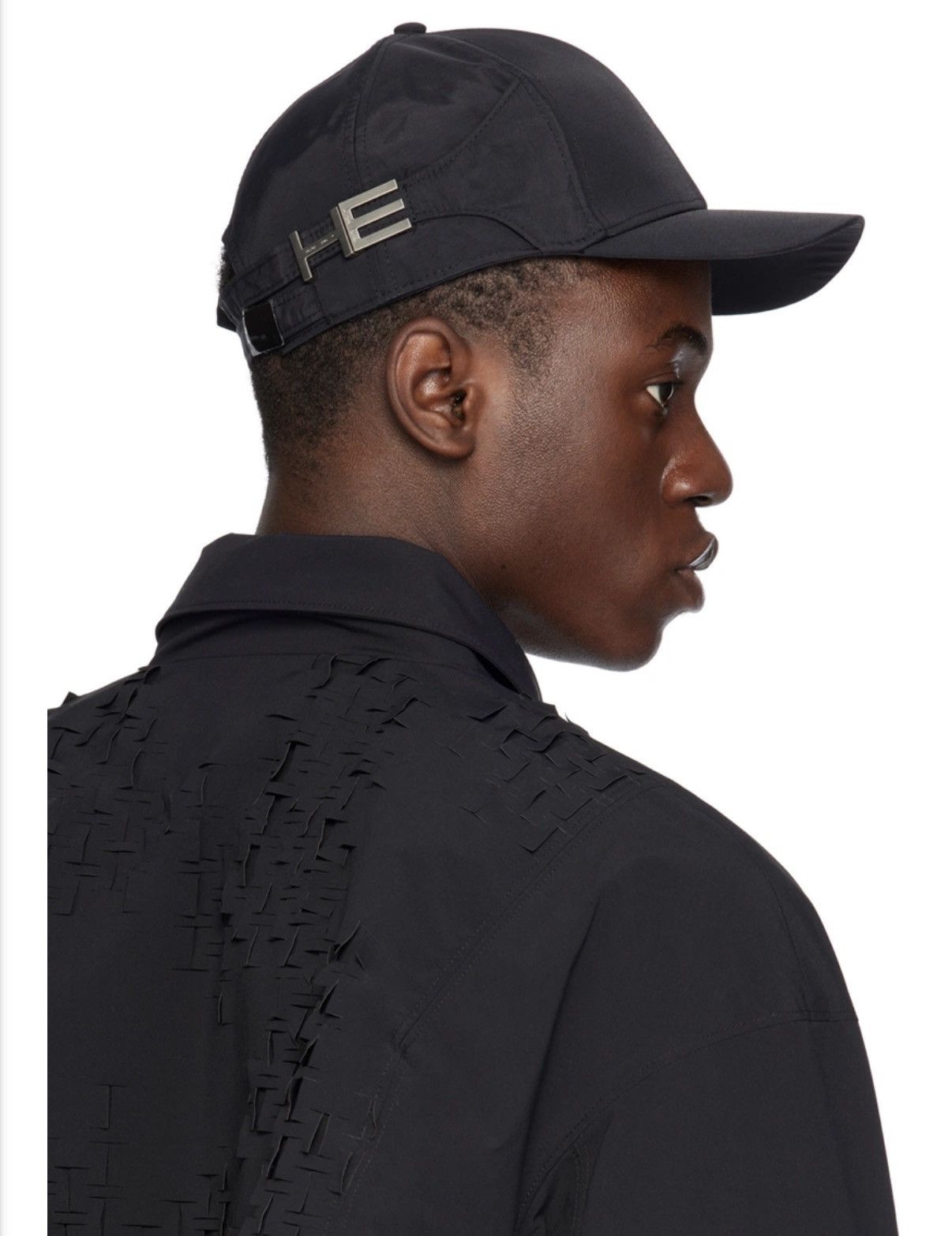 Heliot Emil Black Layered Cap Size ONE SIZE - 2 Thumbnail