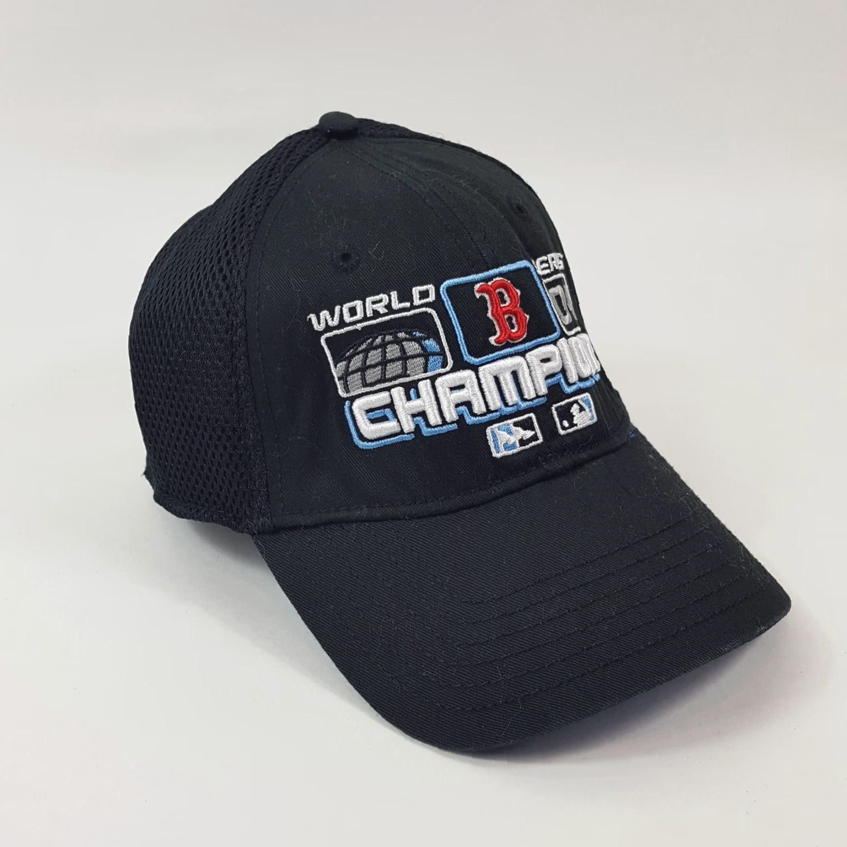 New Era VINTAGE New Era Boston Red Sox Baseball Cap Hat One Size Black Twill Adjustable 2004 World Series Retro Y2K Mens Cap Size ONE SIZE - 4 Thumbnail