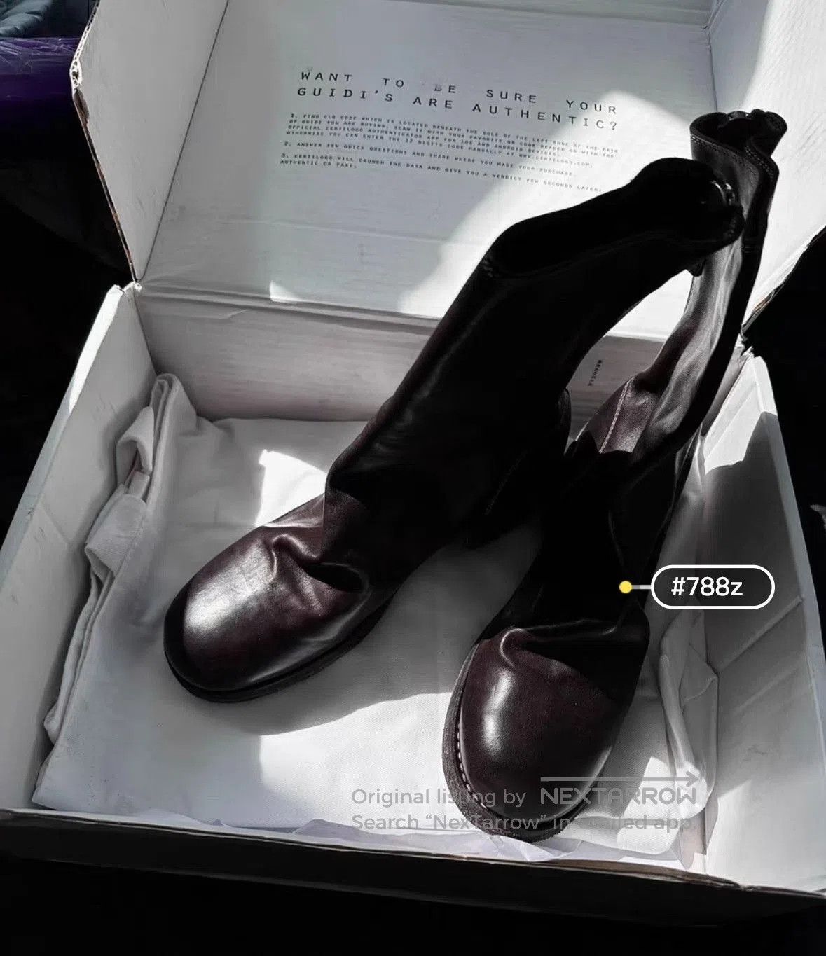 Guidi guid 788z brown leather ankle boots. Size US 5.5 / EU 38 - 3 Thumbnail