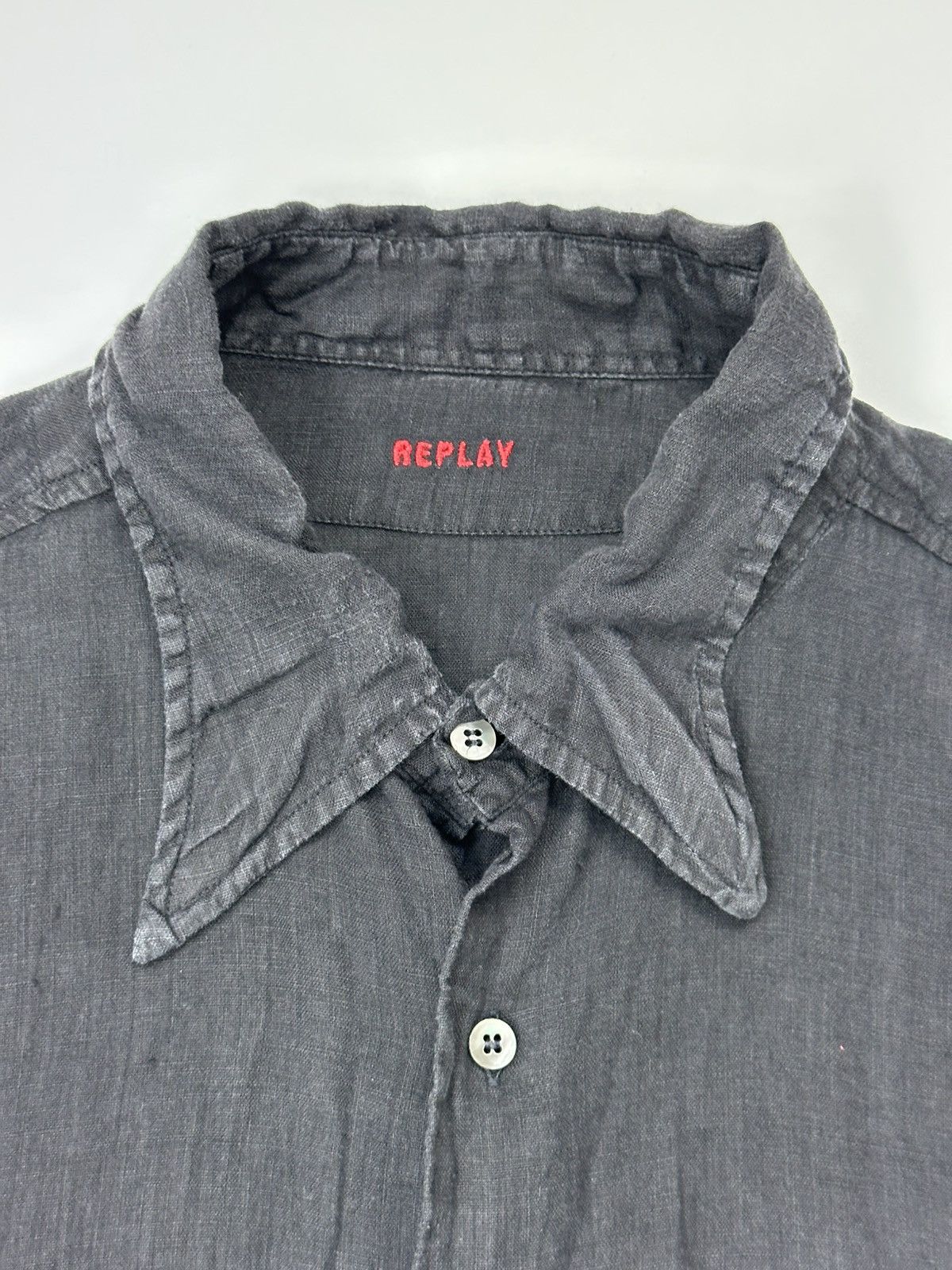 Replay Replay Casual Shirt Gray Men's XL Size Size US XL / EU 56 / 4 - 7 Thumbnail