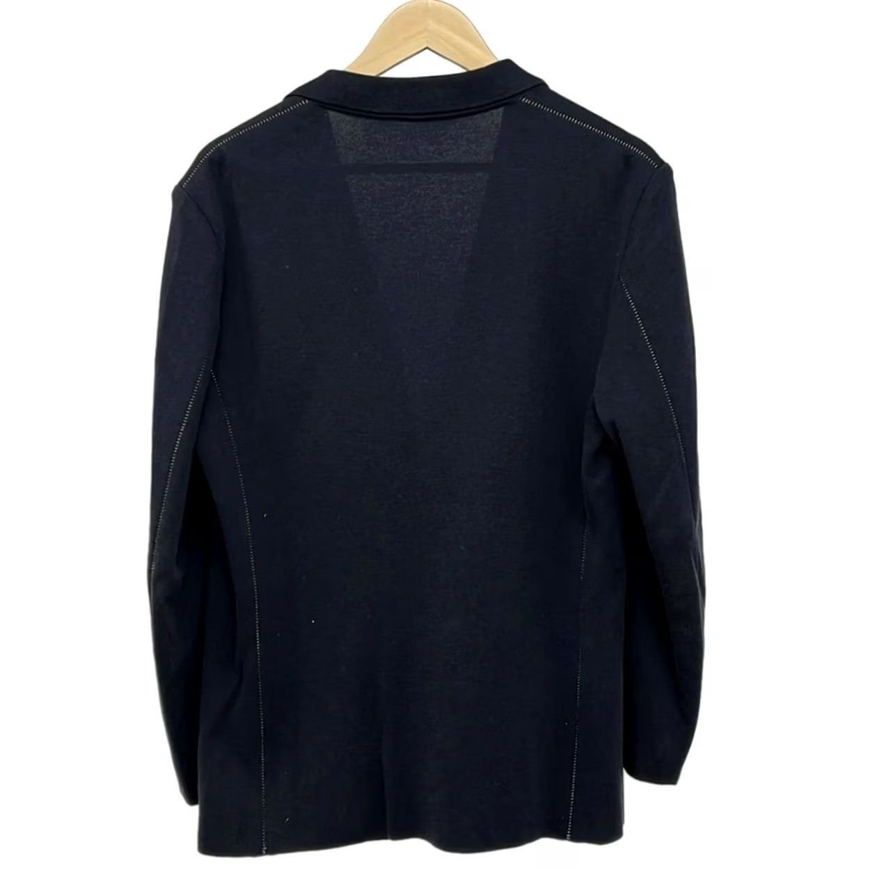 Issey Miyake ISSEY MIYAKE MEN Jacket Long-Sleeve Knit Dark Navy Size M Solid Used Size US M / EU 48-50 / 2 - 2 Thumbnail