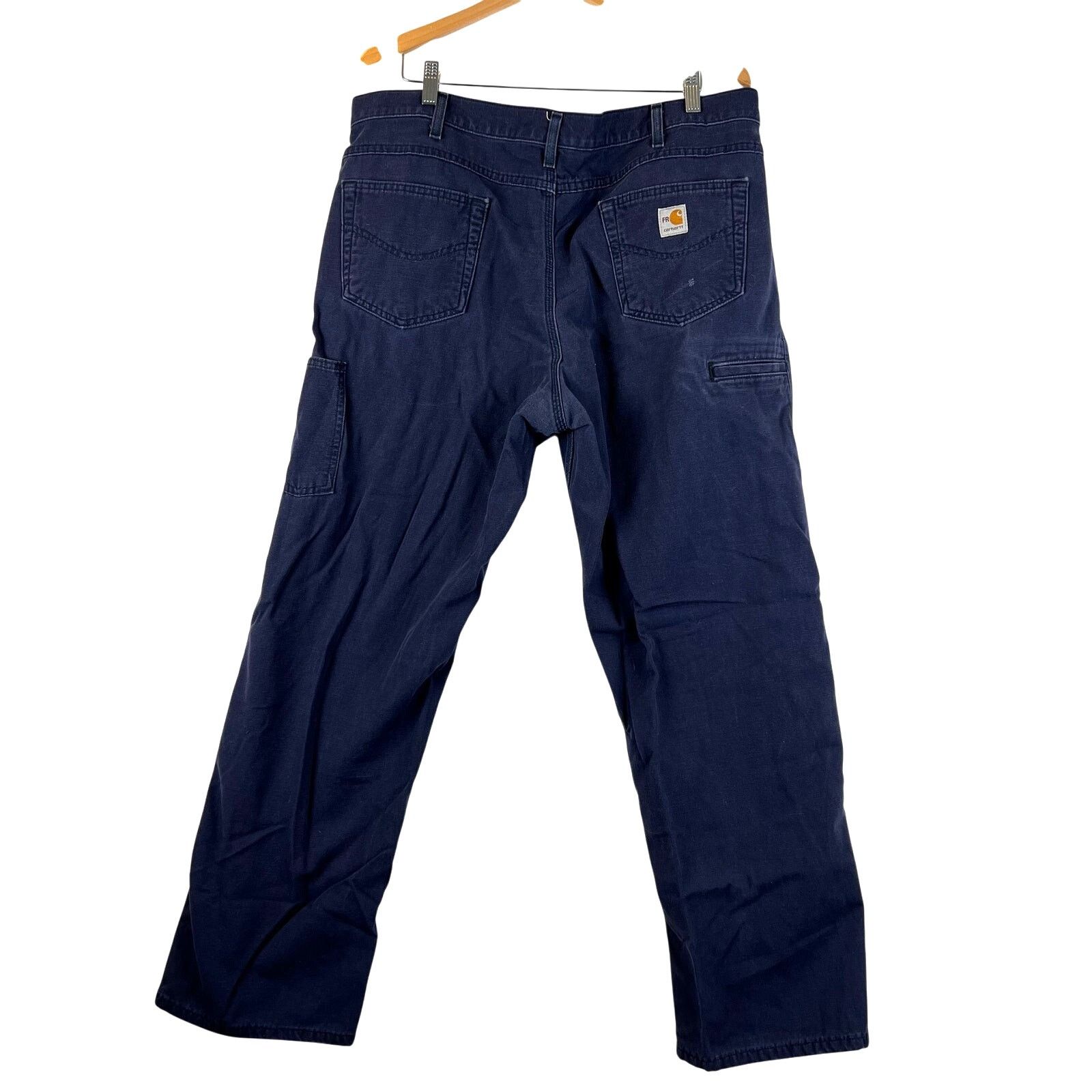 Carhartt Carhartt Pants Mens 40x32 Navy Blue FR 2112 Cat 2 Utility Size US 40 / EU 56 - 2 Thumbnail