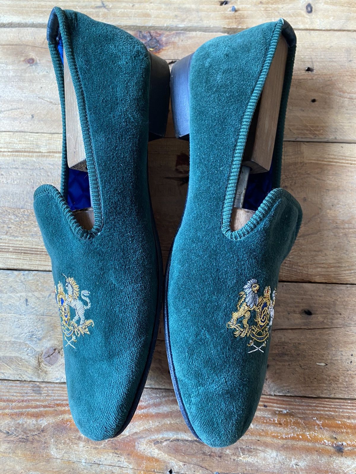Crockett & Jones Crockett and jones slip slippers green loafer uk sz10.5 Size US 11 / EU 44 - 10 Thumbnail