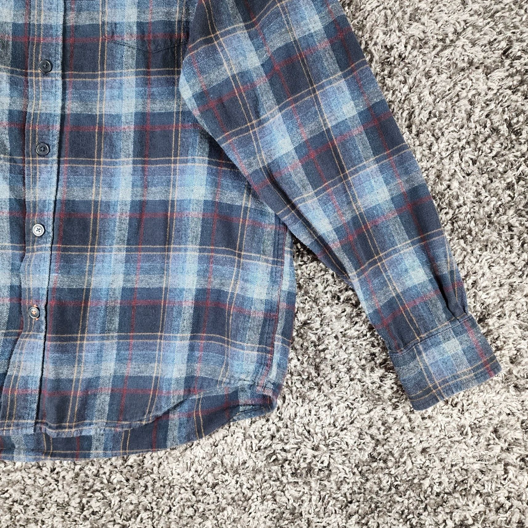 Weatherproof VINTAGE Weatherproof Plaid Flannel Button-Up Shirt Adult Medium Blue Long Sleeve Mens Size US M / EU 48-50 / 2 - 2 Thumbnail