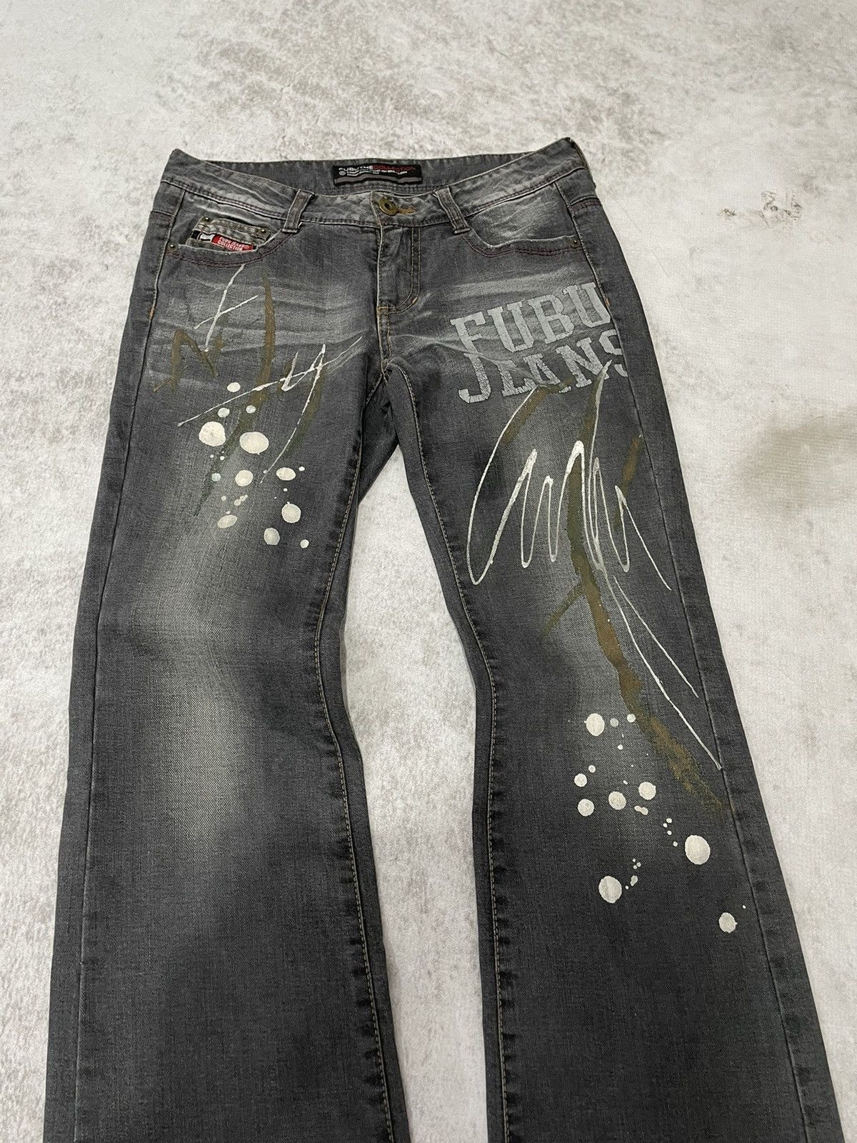 Hysteric Glamour × If Six Was Nine × Le Grande Bleu (L.G.B.) 2000s fubu japan super flared poem denim y2k style Size US 28 / EU 44 - 2 Thumbnail