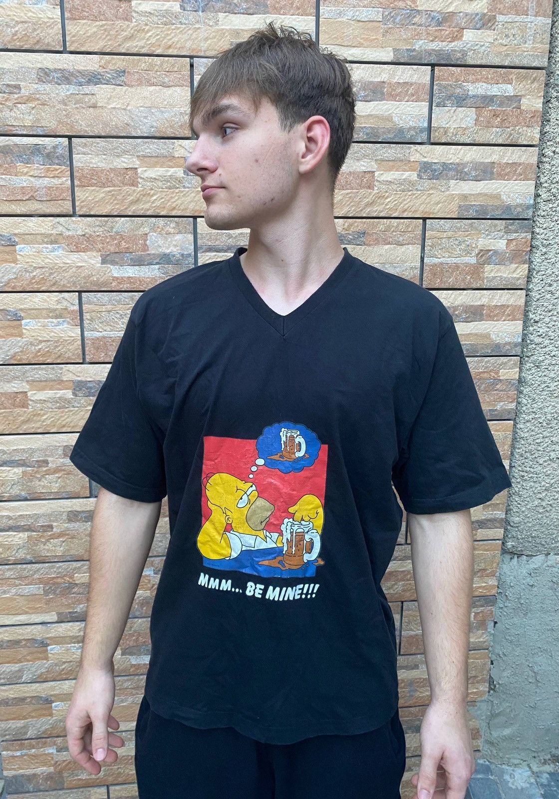 The Simpsons Vintage 1999 The Simpsons Homer “Mmm… Be Mine!!!” Tee Size US L / EU 52-54 / 3 - 1 Thumbnail