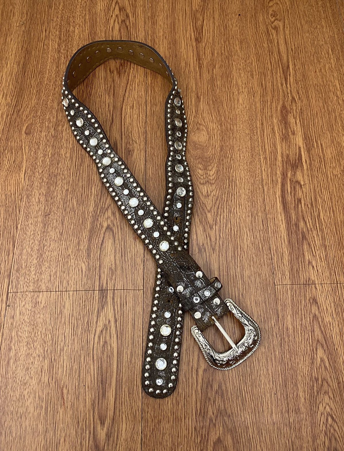 If Six Was Nine × Japanese Brand × KMRii Silver brown crystal belt Size ONE SIZE - 1 Thumbnail
