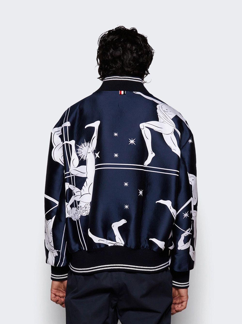 Thom Browne o1mle0326 Olympic Constellation Scuba Jacquard Jacket Size US XL / EU 56 / 4 - 6 Thumbnail