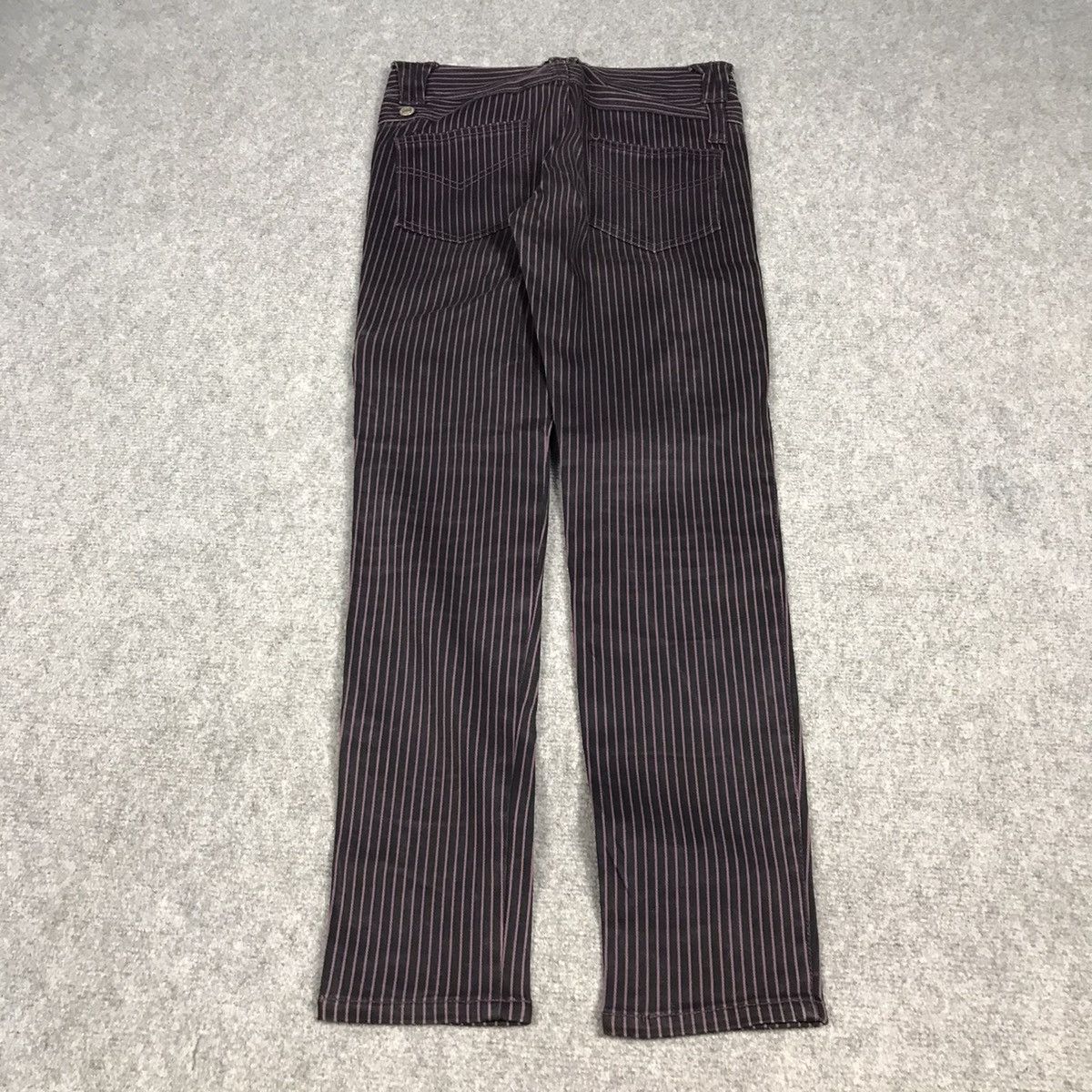 Japanese Brand ALGONQUINS PUNK JAPAN TROUSERS STRIPED DESIGN PANTS Size US 27 - 9 Thumbnail